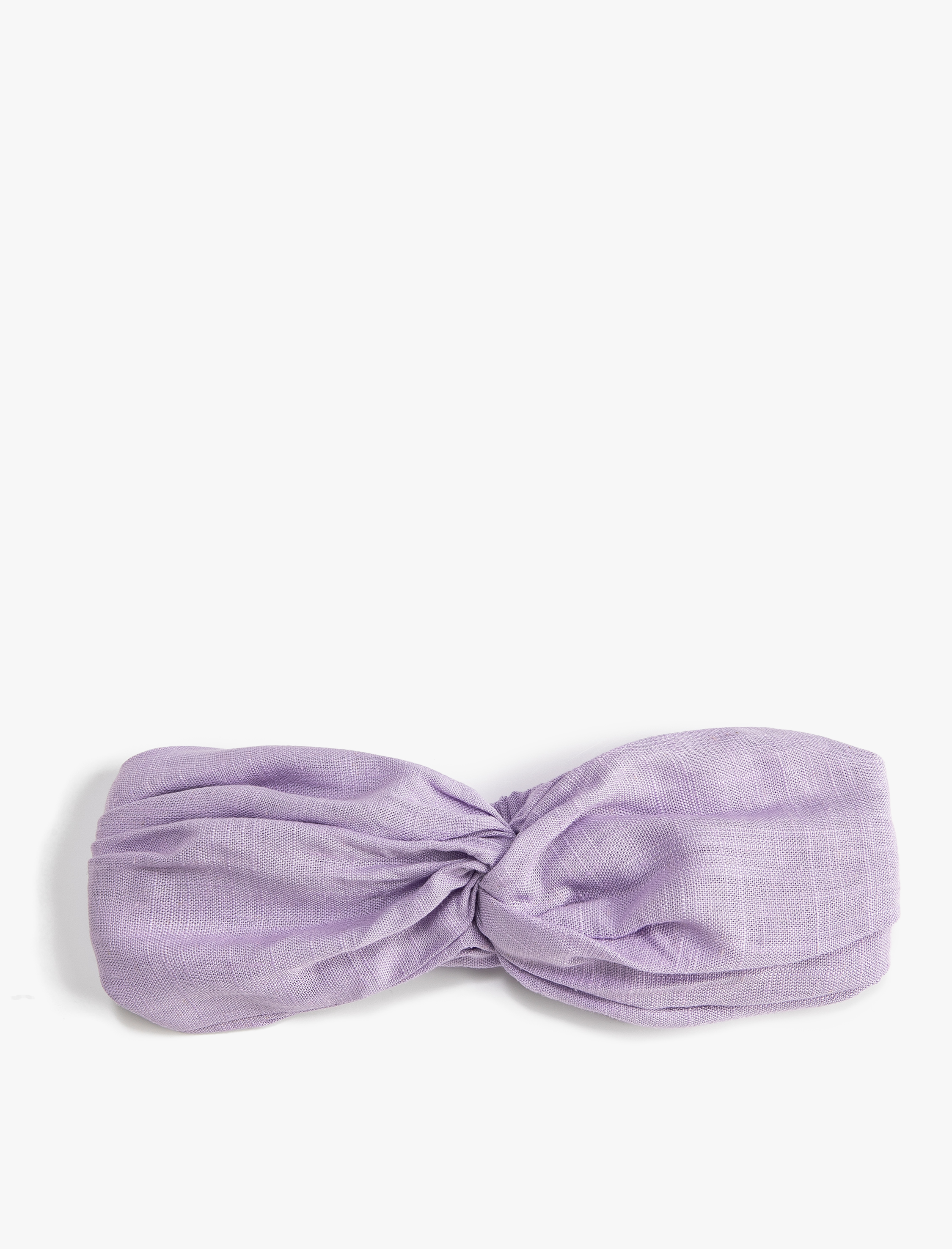 Kadın Keten Saç Bandı Lastikli