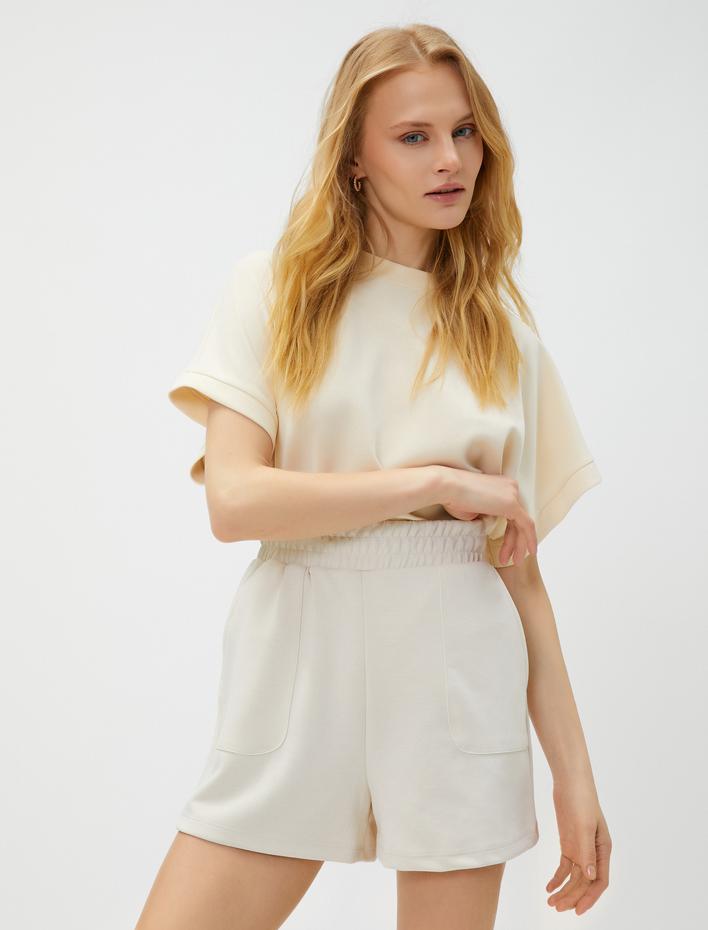  Yumuşak Dokulu Şort Modal Karışımlı