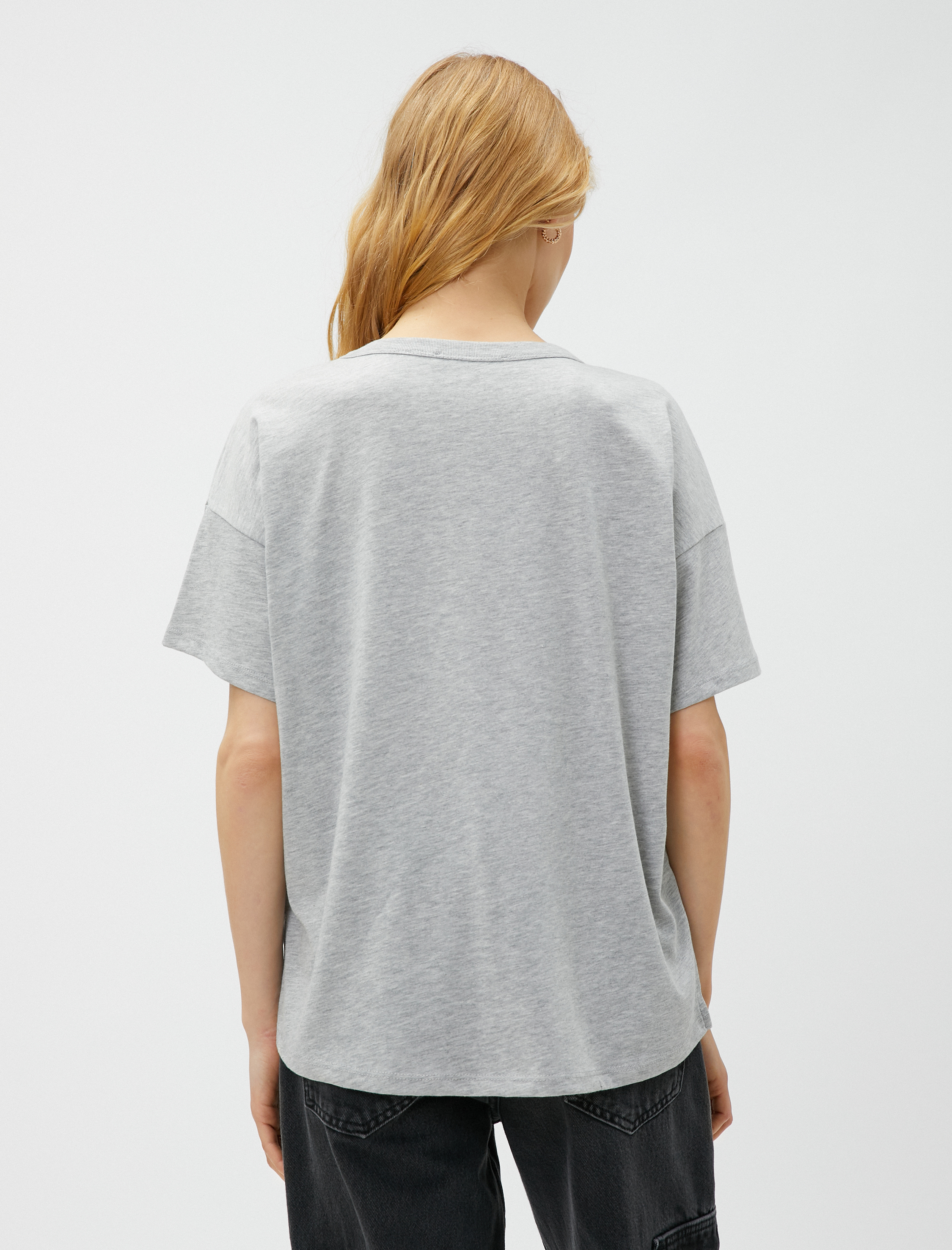   Relax Fit Tişört Pamuklu Kısa Kollu