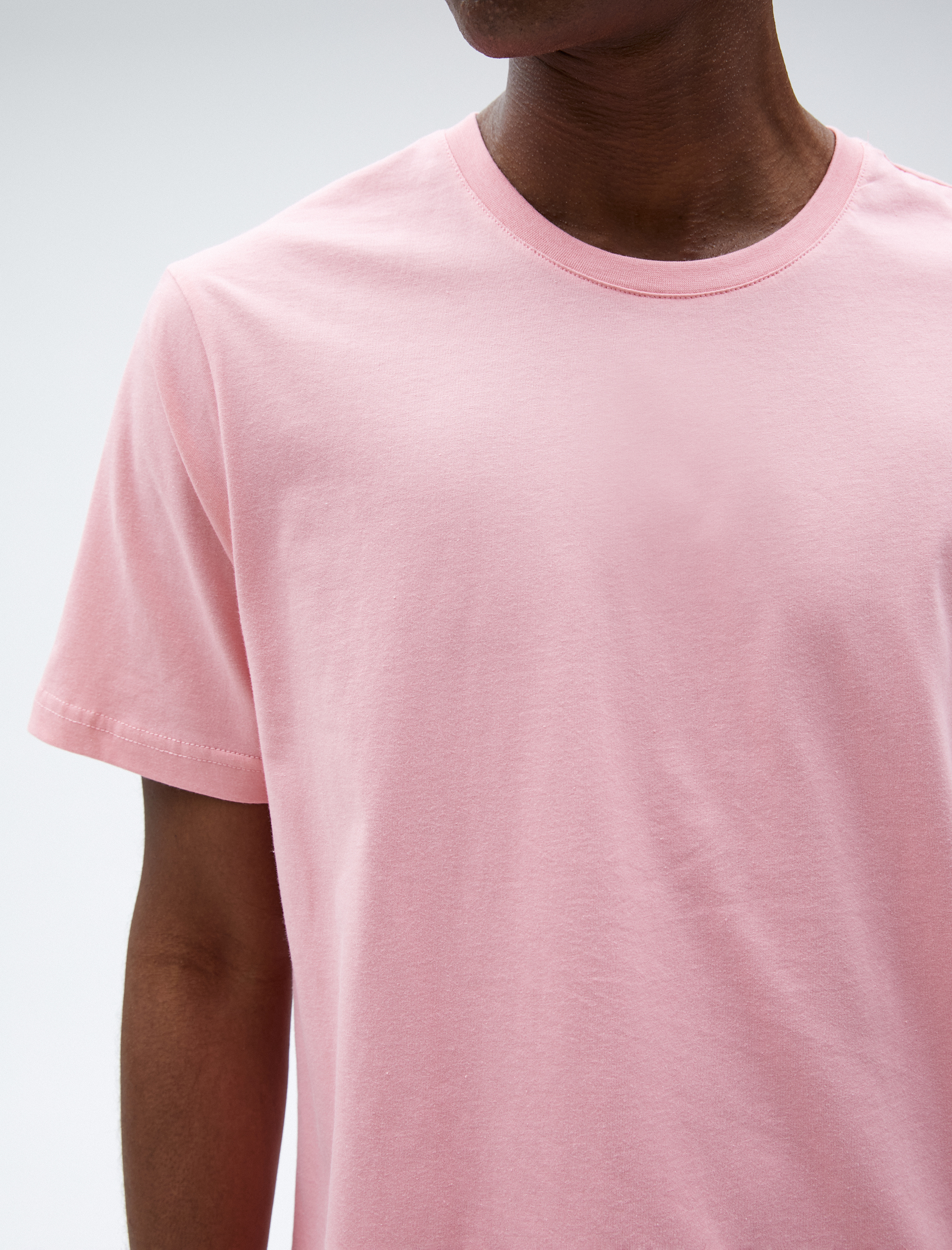   Basic Tişört Bisiklet Yaka Kısa Kollu Pamuklu