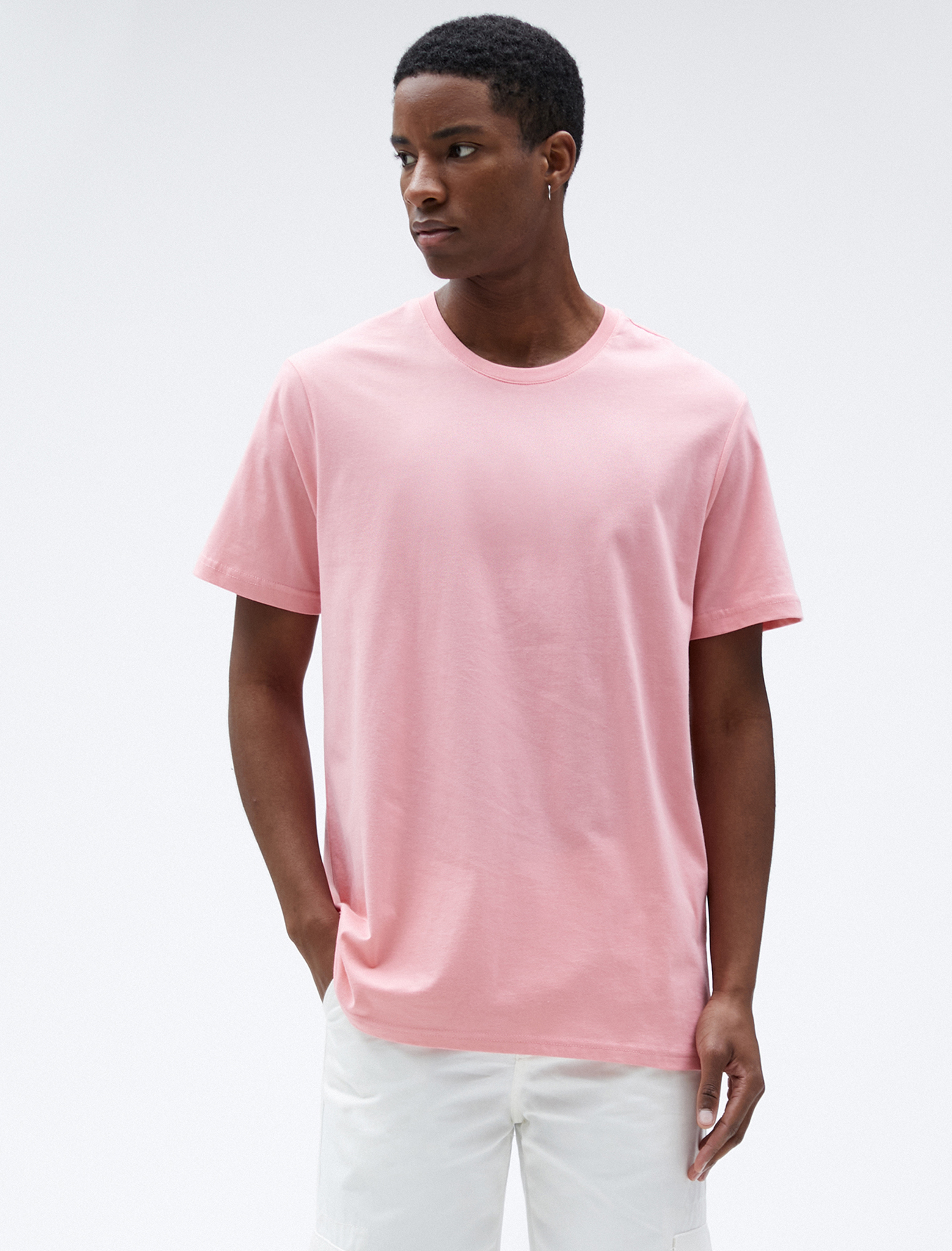 sma_tt☺︎☺︎ Yeşil Erkek Bisiklet Yaka Pamuklu Regular Fit Kısa Kollu