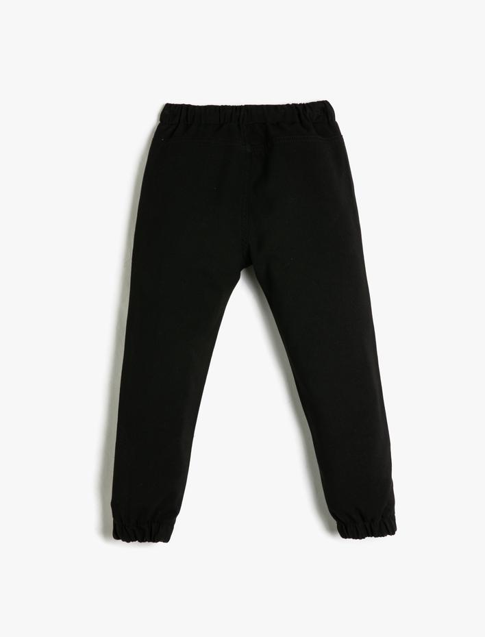 Erkek Çocuk Basic  Jogger Kargo Pantolon Beli Bağlamalı Cepli