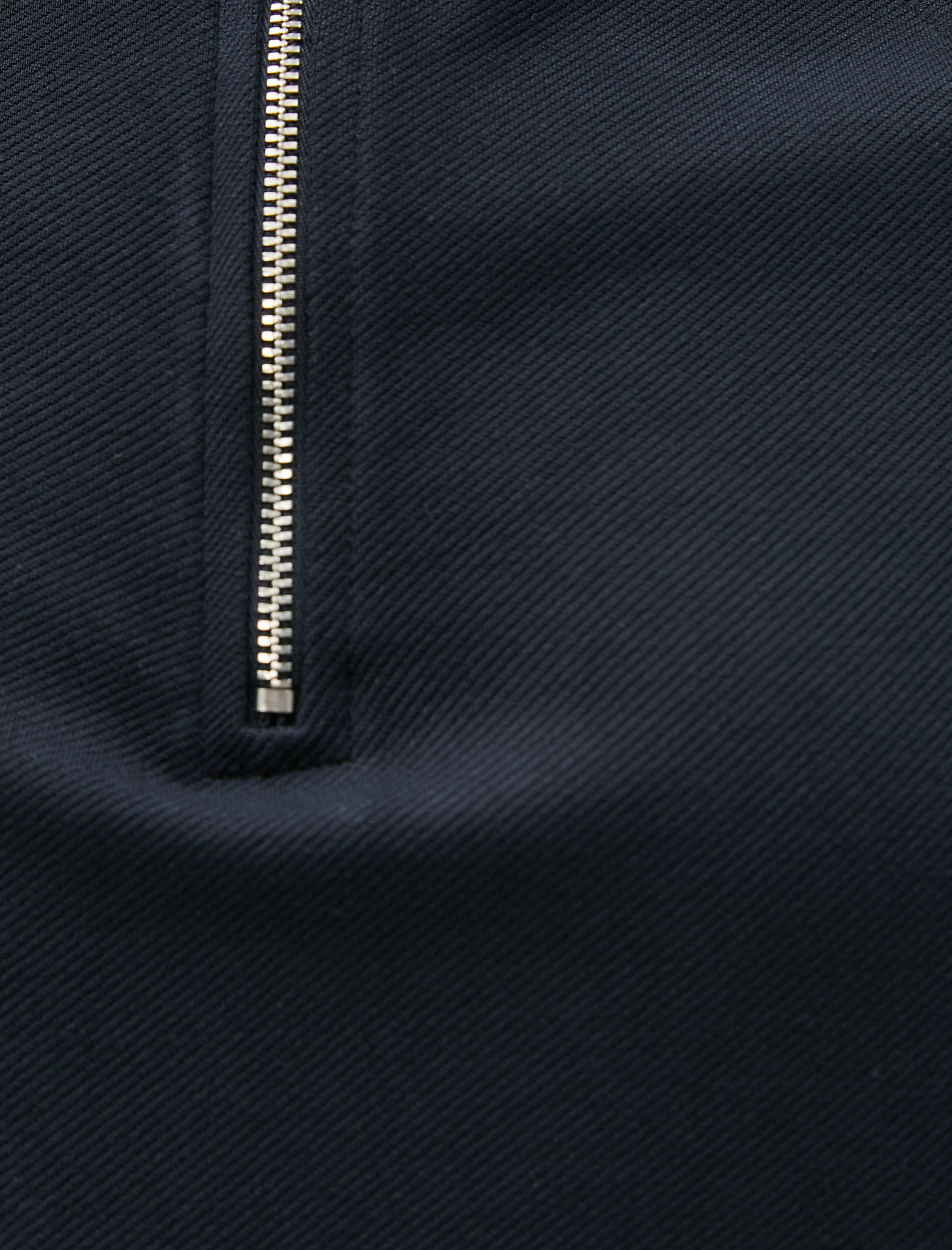 Crop Sweatshirt Yarım Fermuarlı Modal Karışımlı