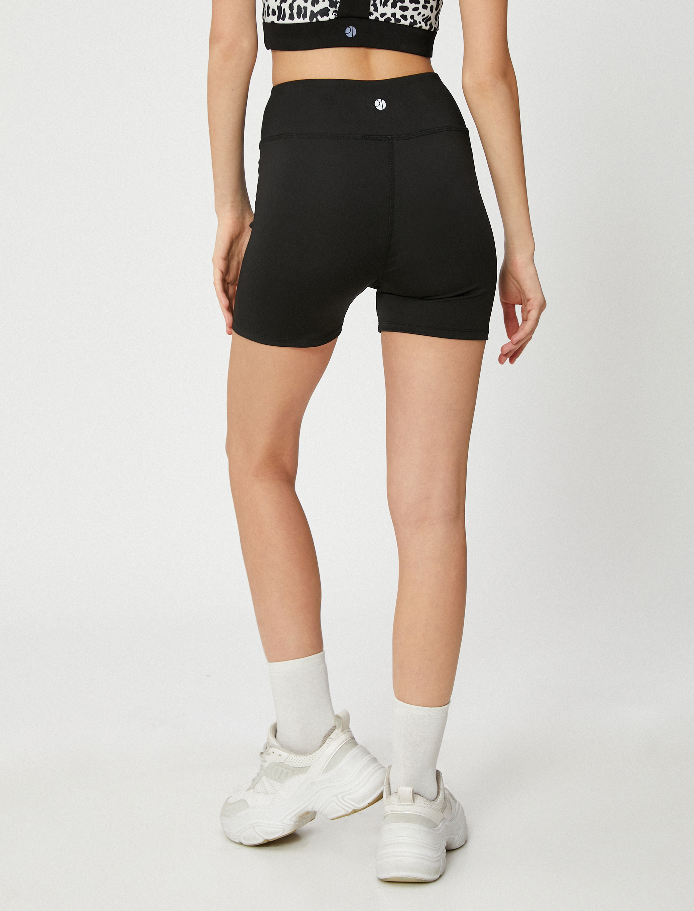   Kısa Biker Tayt Yüksek Bel