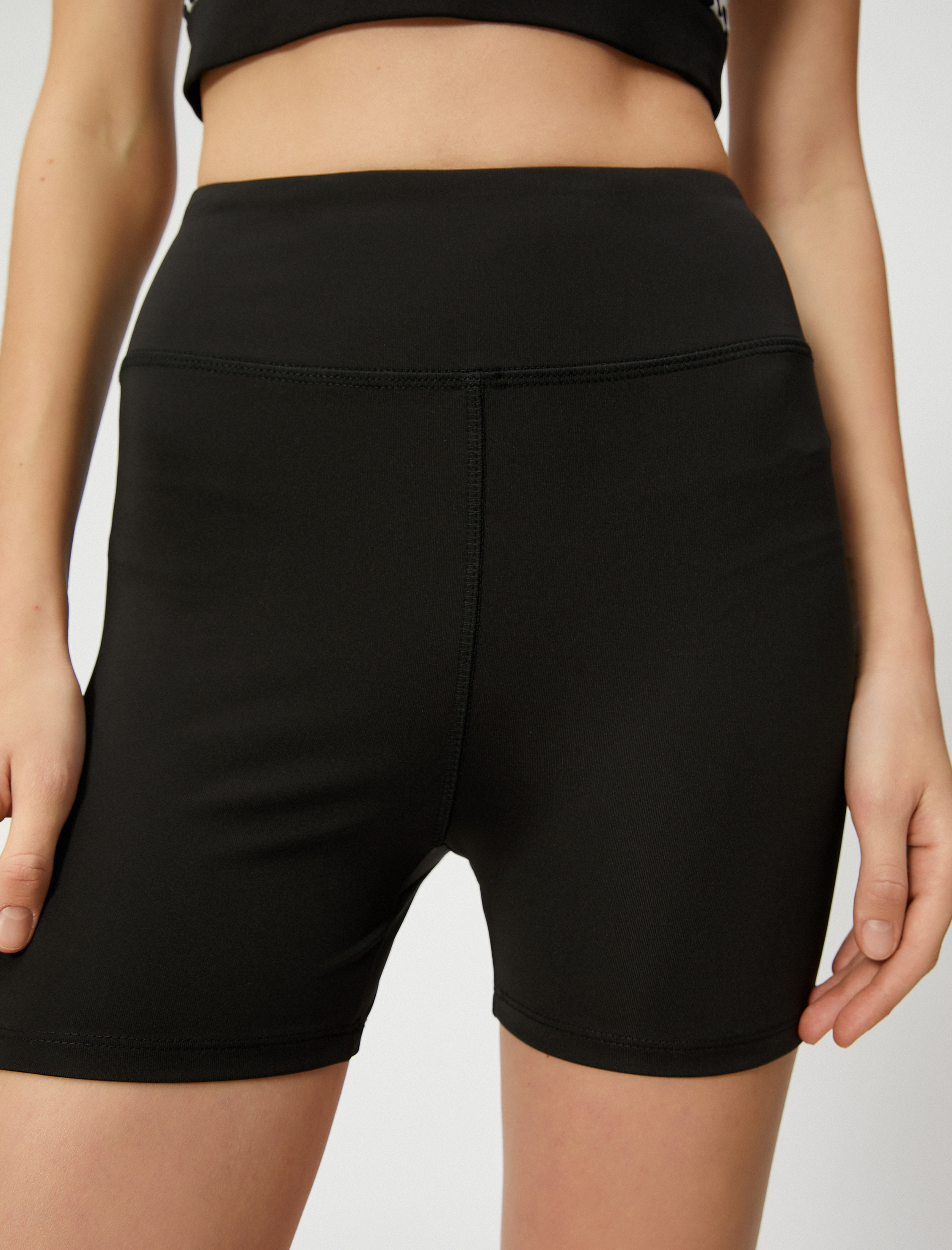   Kısa Biker Tayt Yüksek Bel