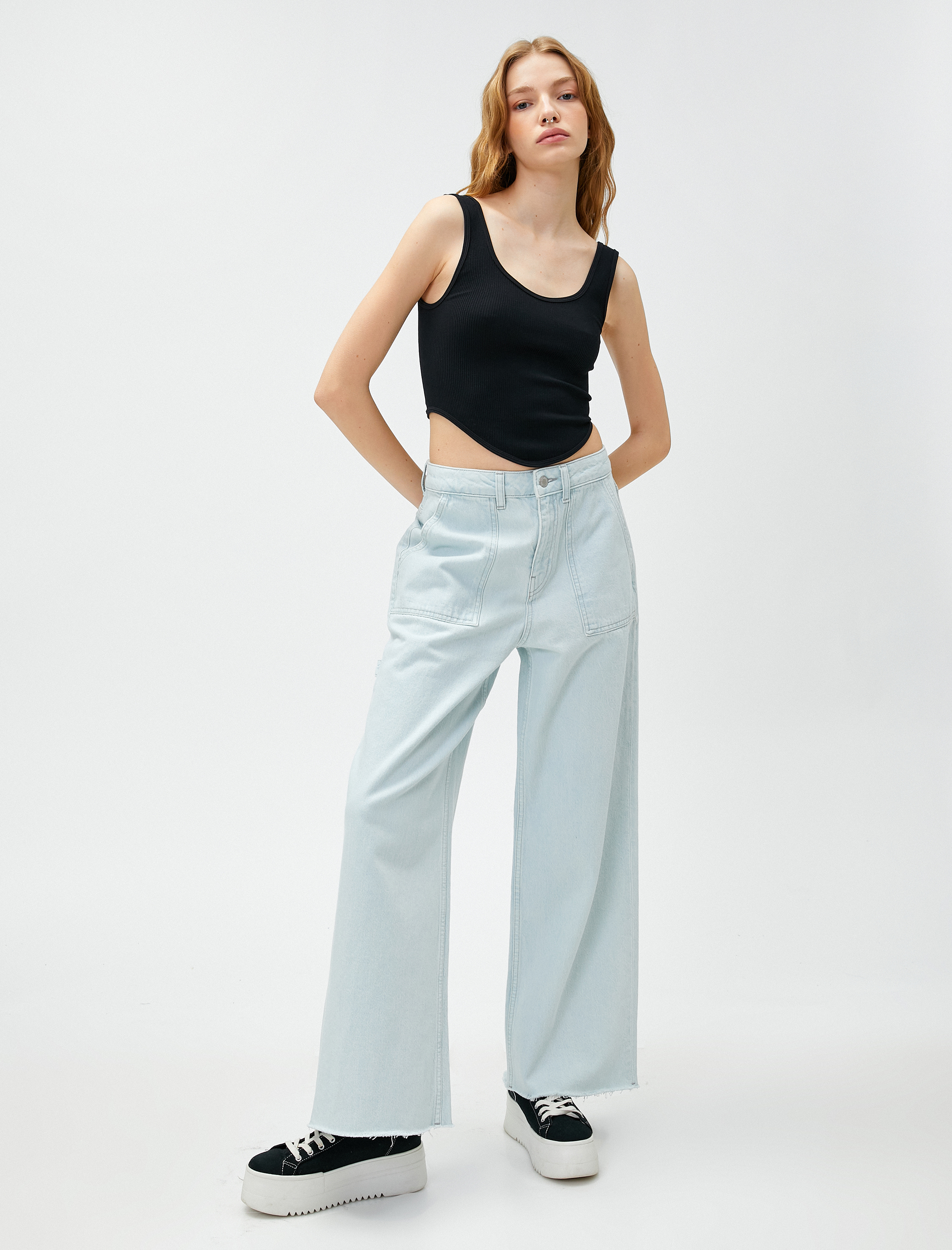   Düz Paça Kot Pantolon Yüksek Bel - Eve Jeans