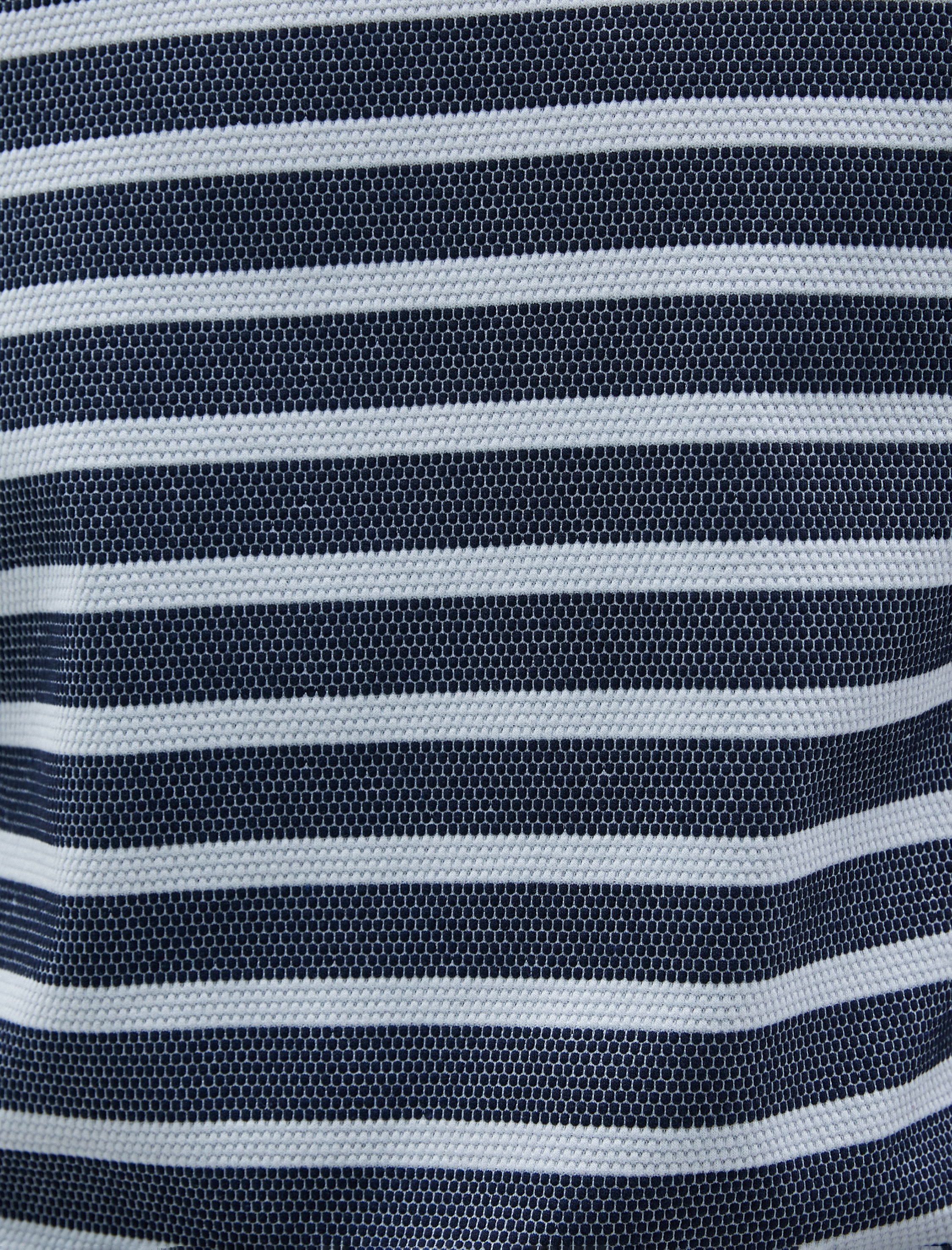   Bisiklet Yaka Tişört Dokulu Kısa Kollu