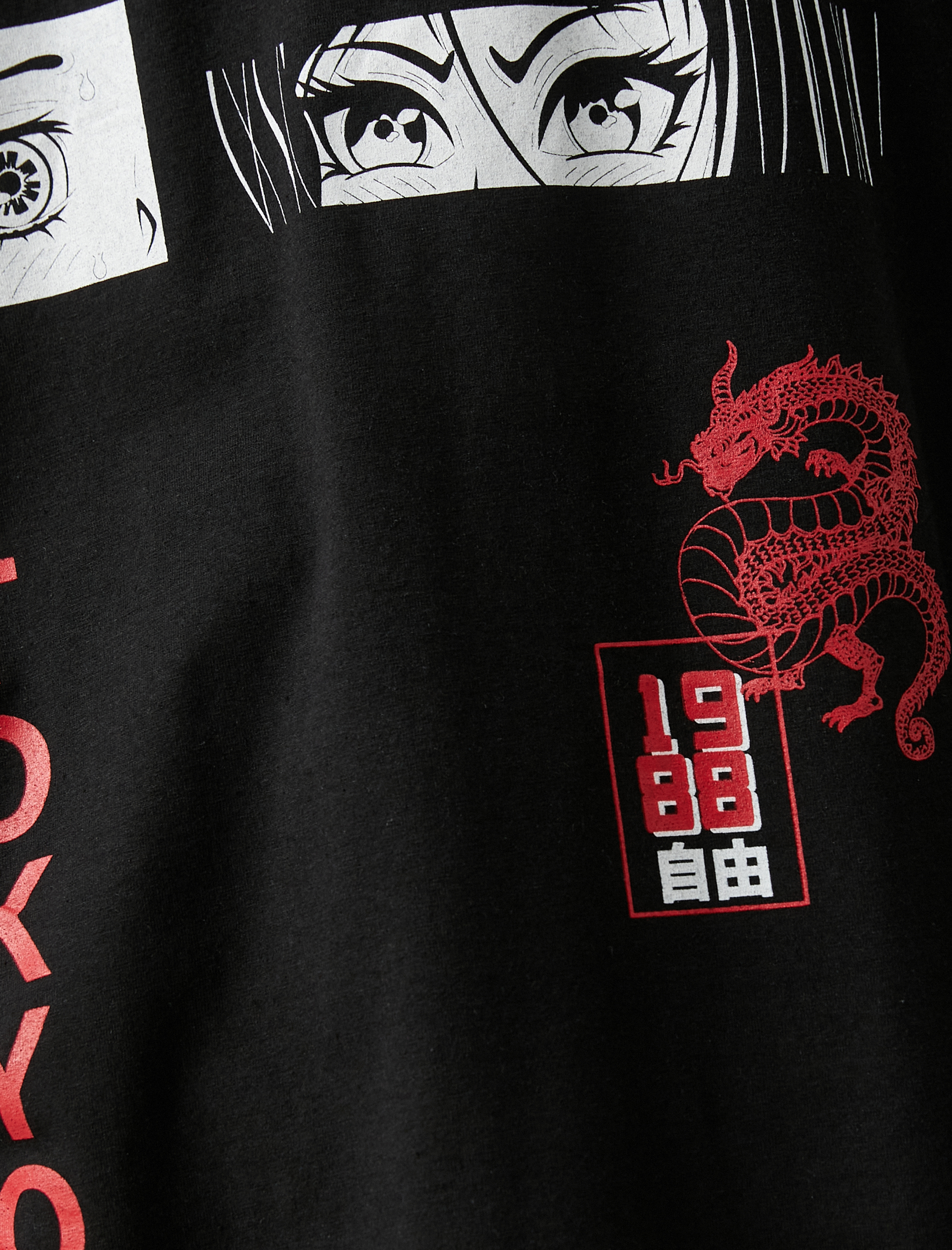   Anime Baskılı Uzun Kollu Tişört