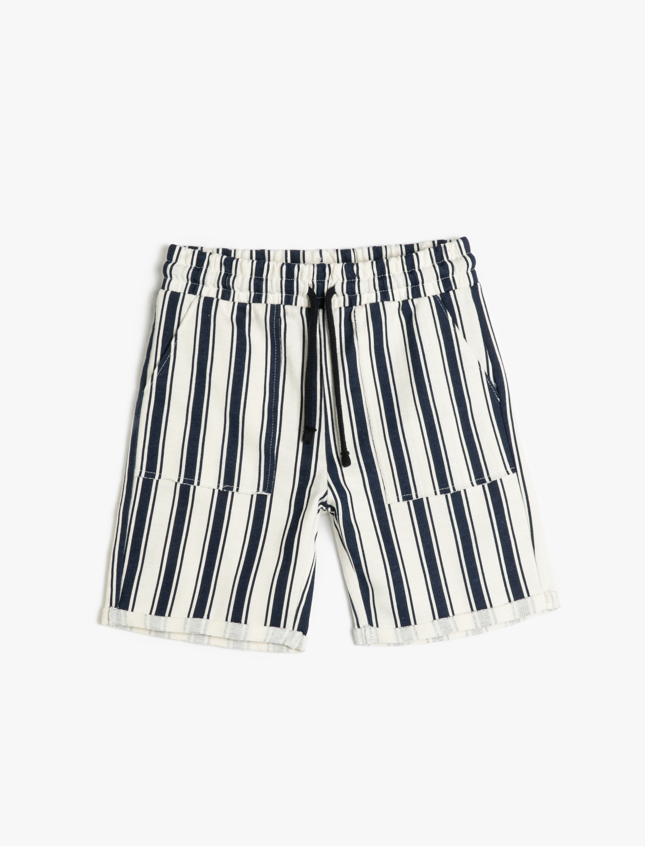  Erkek Çocuk Şort Beli Bağlamalı Cepli Pamuklu