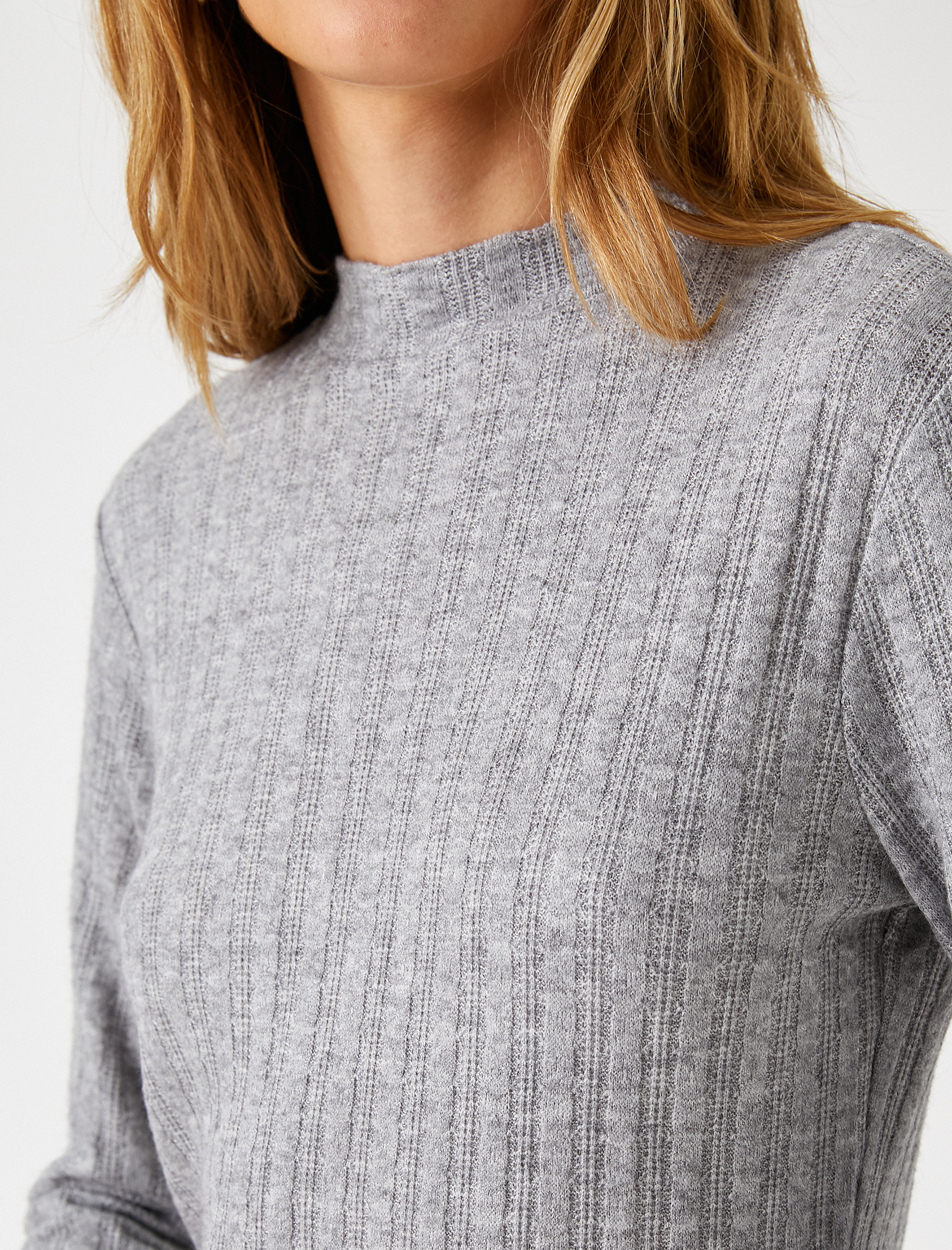   Triko Elbise Balıkçı Yaka Ribanalı