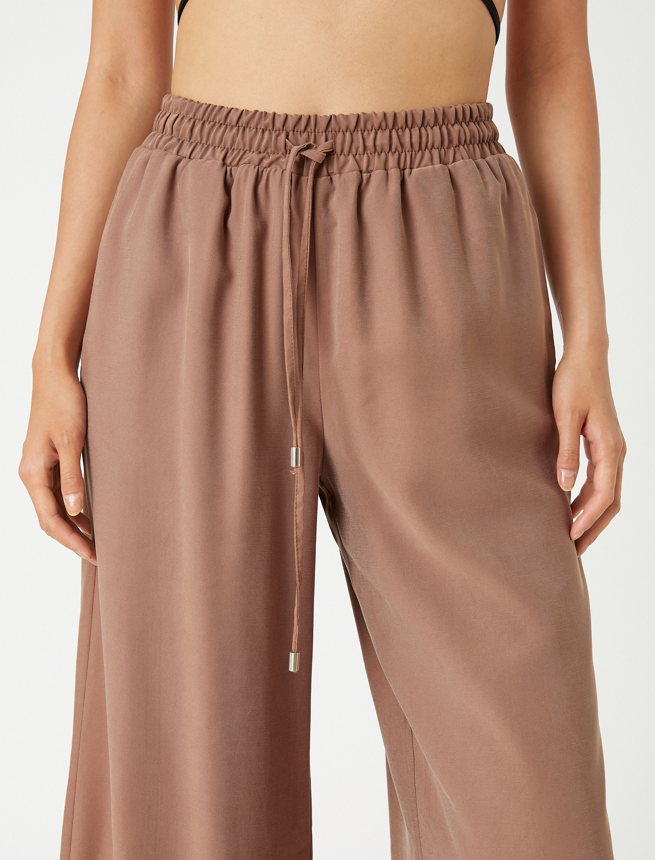   Bol Paça Pantolon Beli Bağlamalı