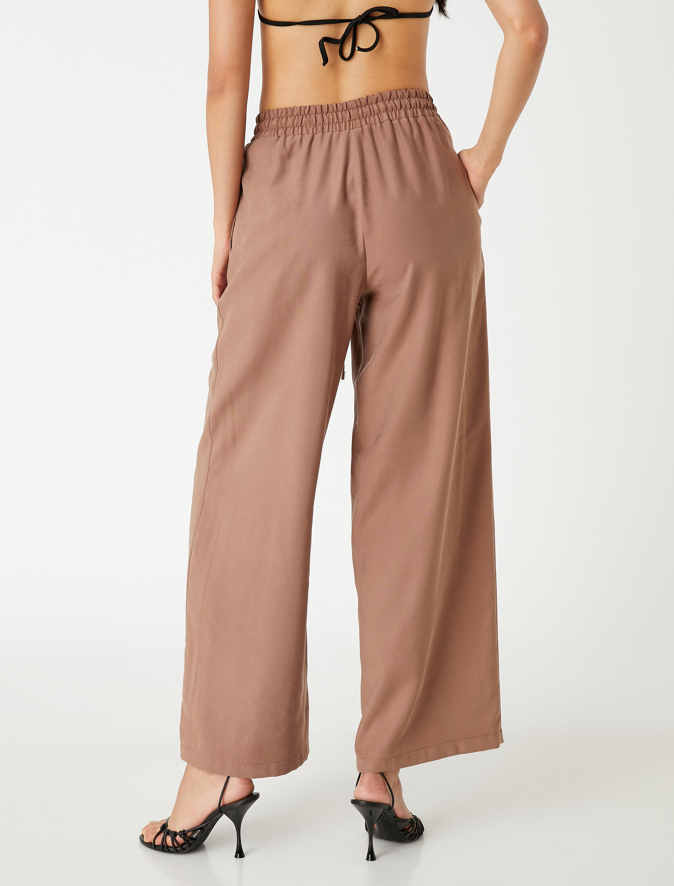   Bol Paça Pantolon Beli Bağlamalı