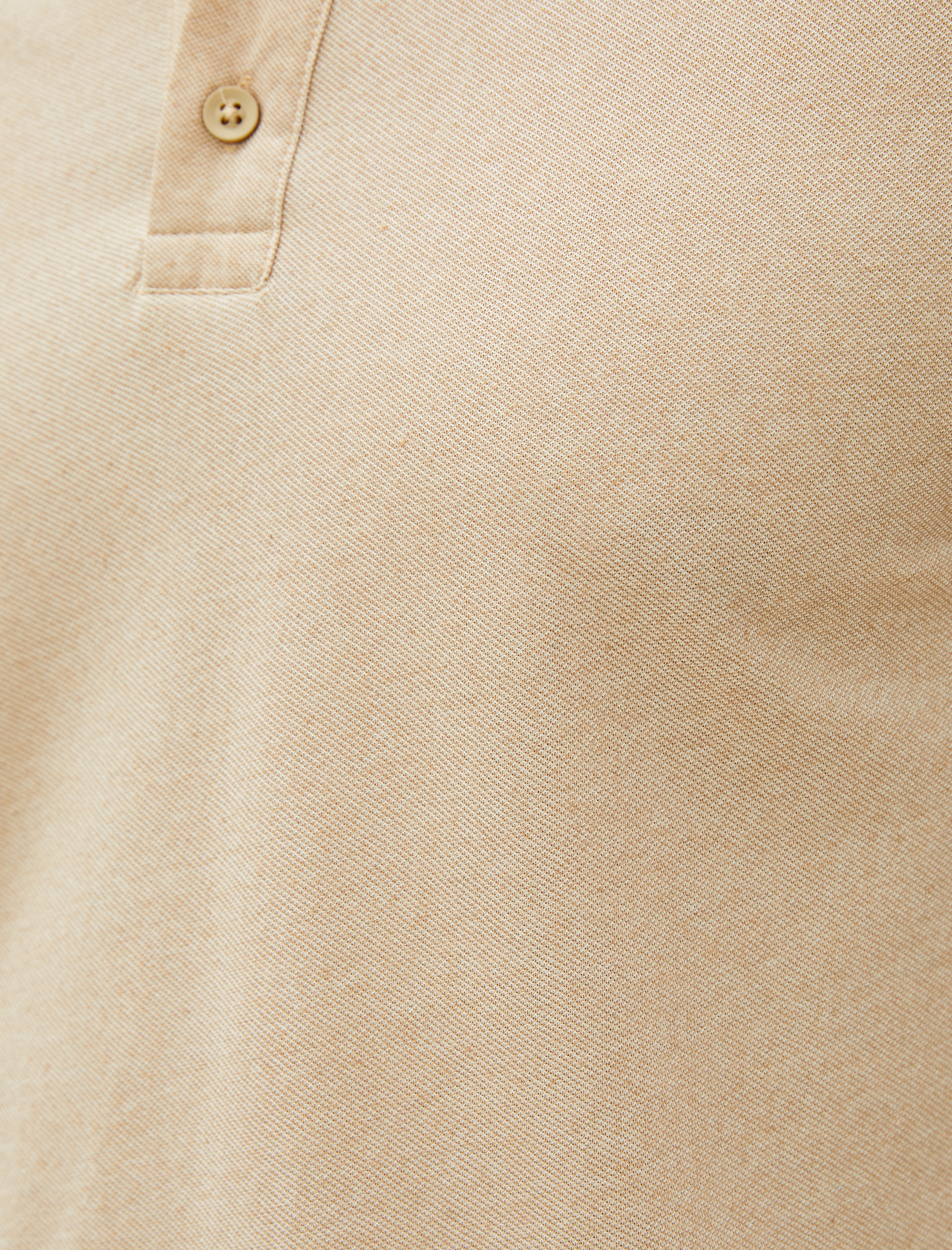   Polo Yaka Tişört Düğmeli Dar Kesim Kısa Kollu