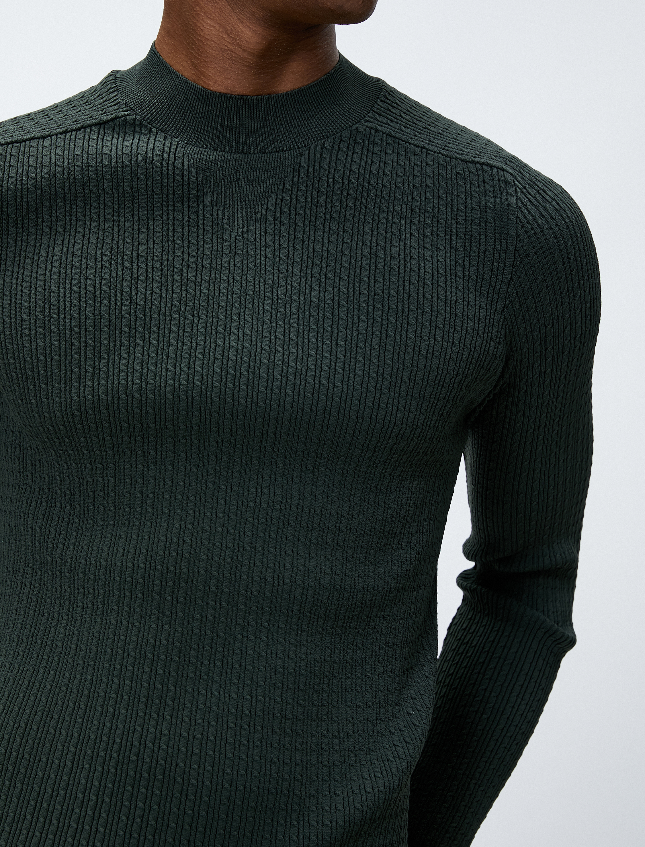   Triko Kazak Dokulu Bisiklet Yaka Dar Kesim