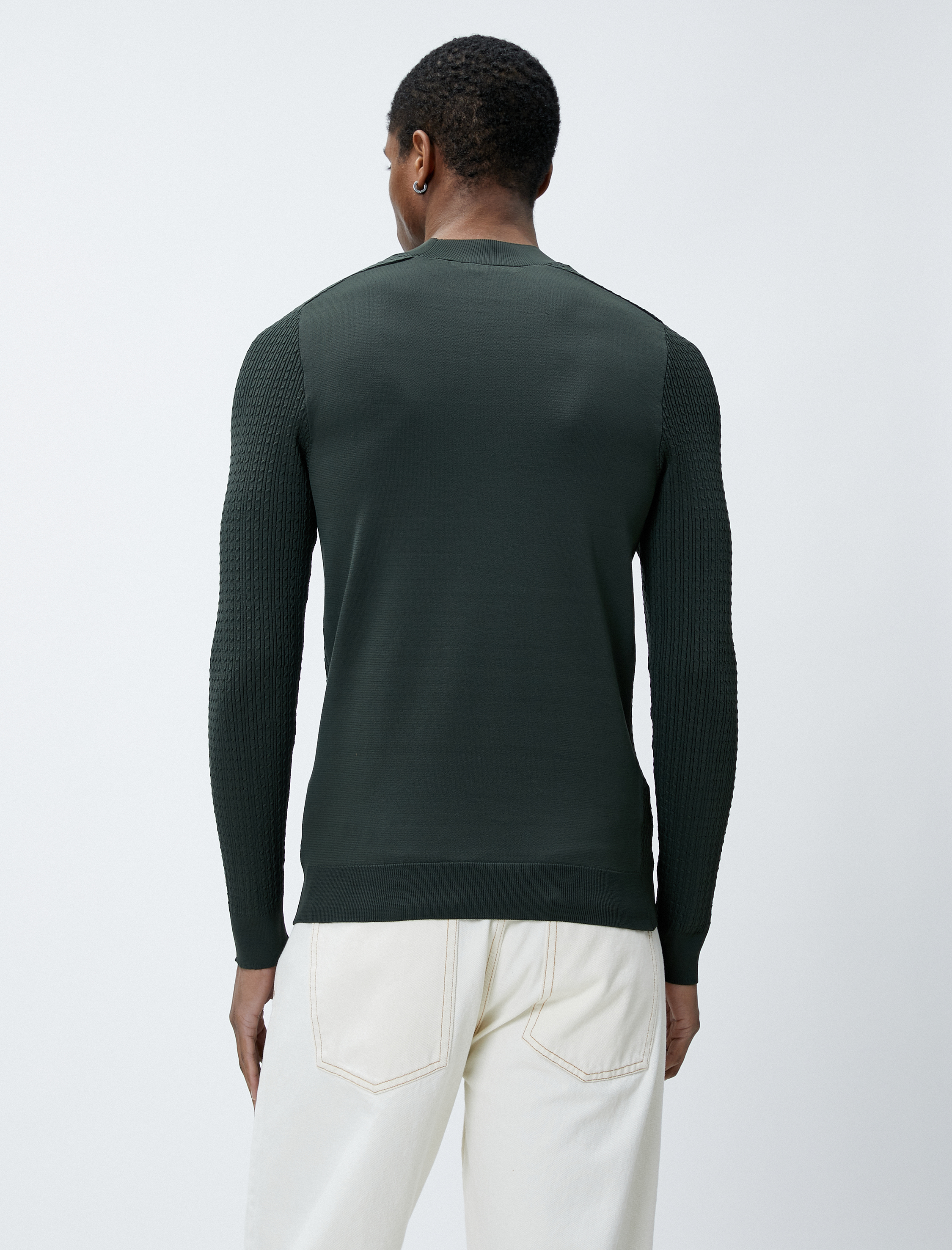   Triko Kazak Dokulu Bisiklet Yaka Dar Kesim