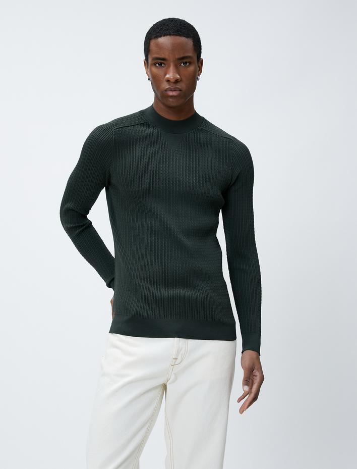  Triko Kazak Dokulu Bisiklet Yaka Dar Kesim