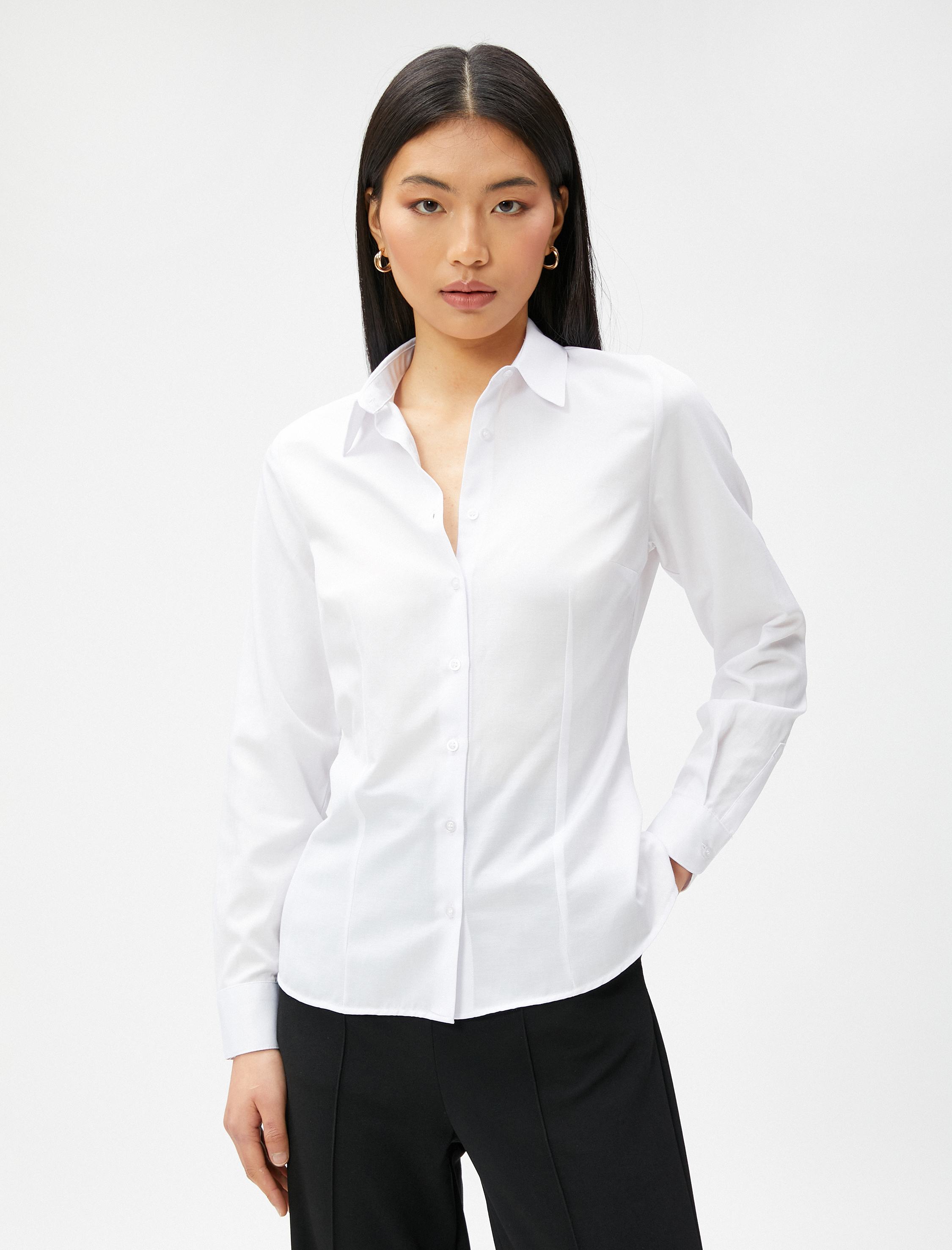   Basic Gömlek Uzun Kollu