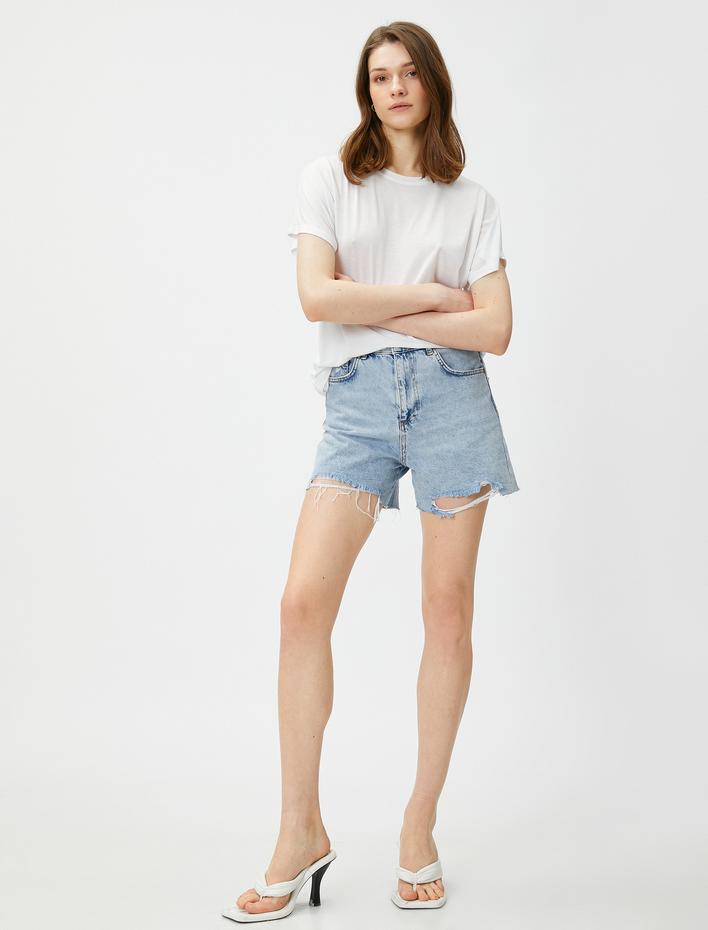  Relax Fit Tişört Bisiklet Yaka