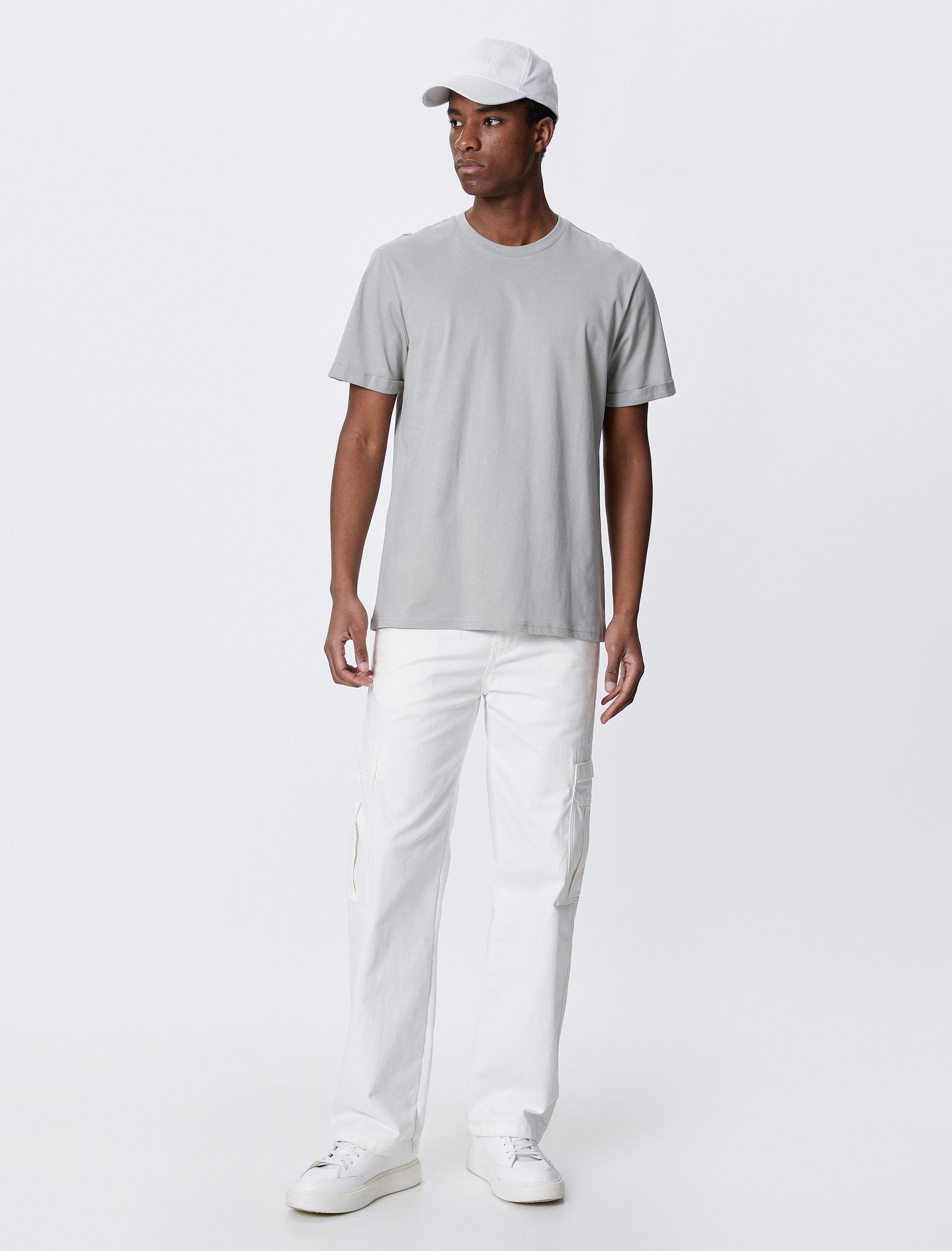   Basic Tişört Bisiklet Yaka Kısa Kollu