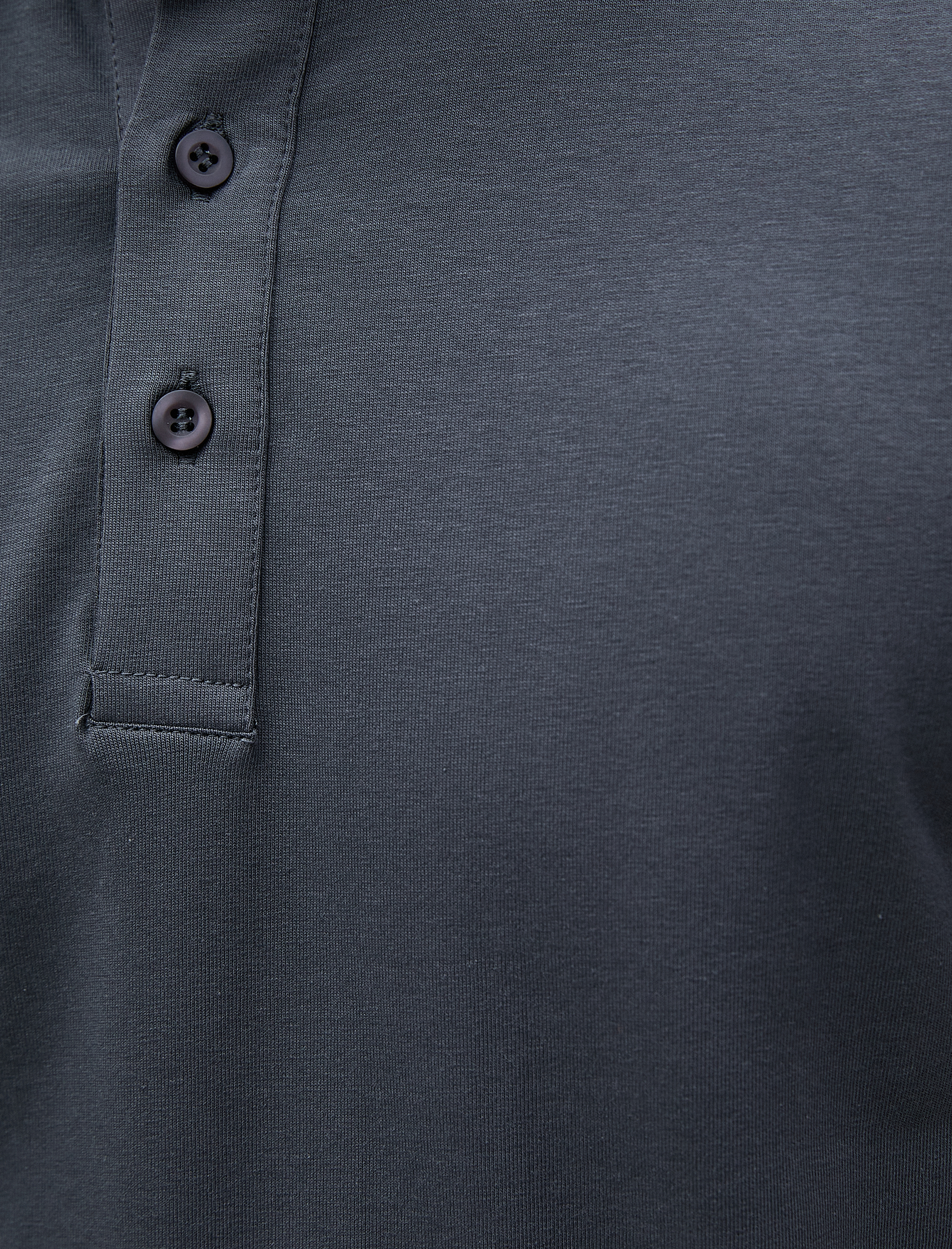   Hakim Yaka Tişört Düğmeli Dar Kesim Pamuklu