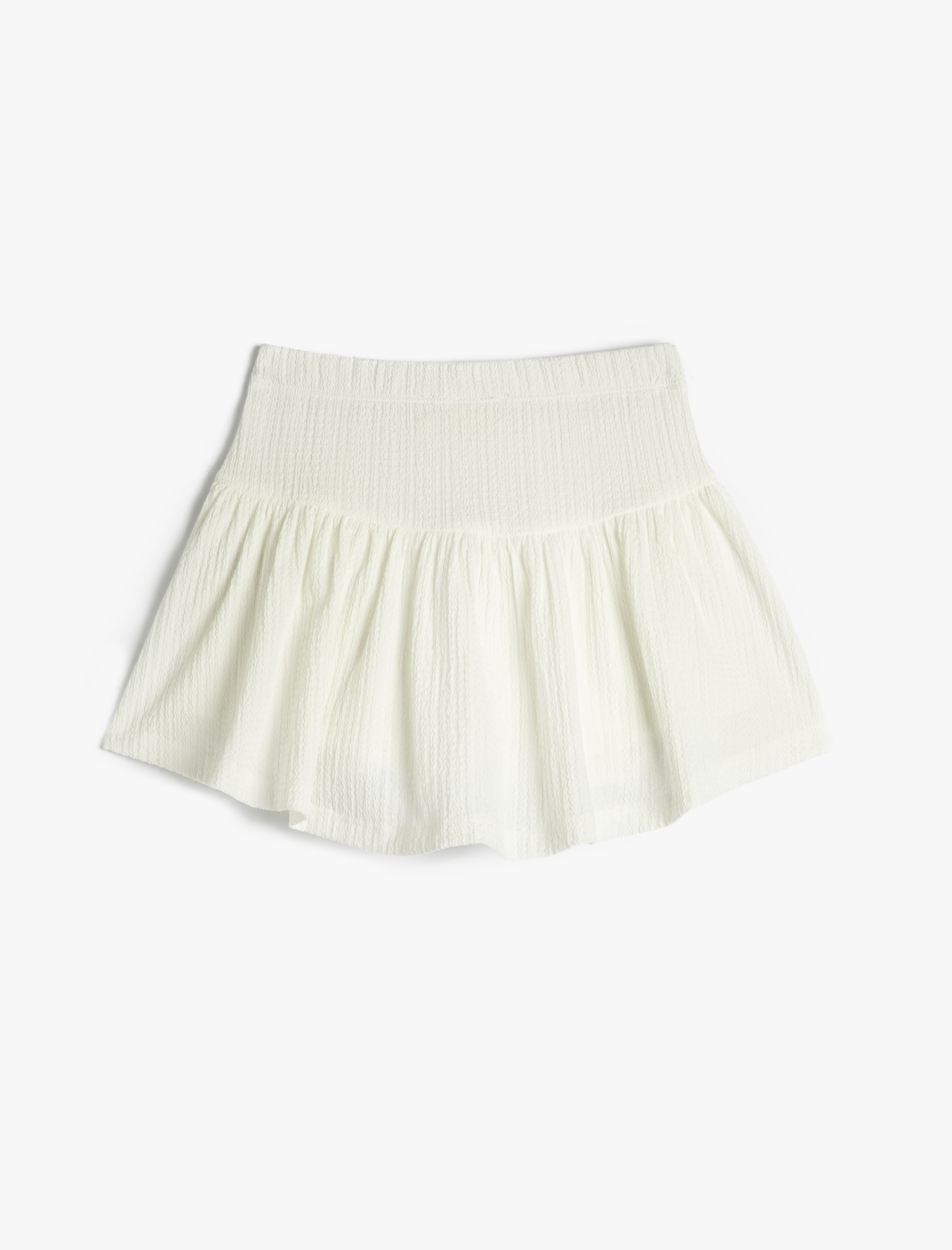  Kız Çocuk Şort Etek Beli Lastikli Dokulu