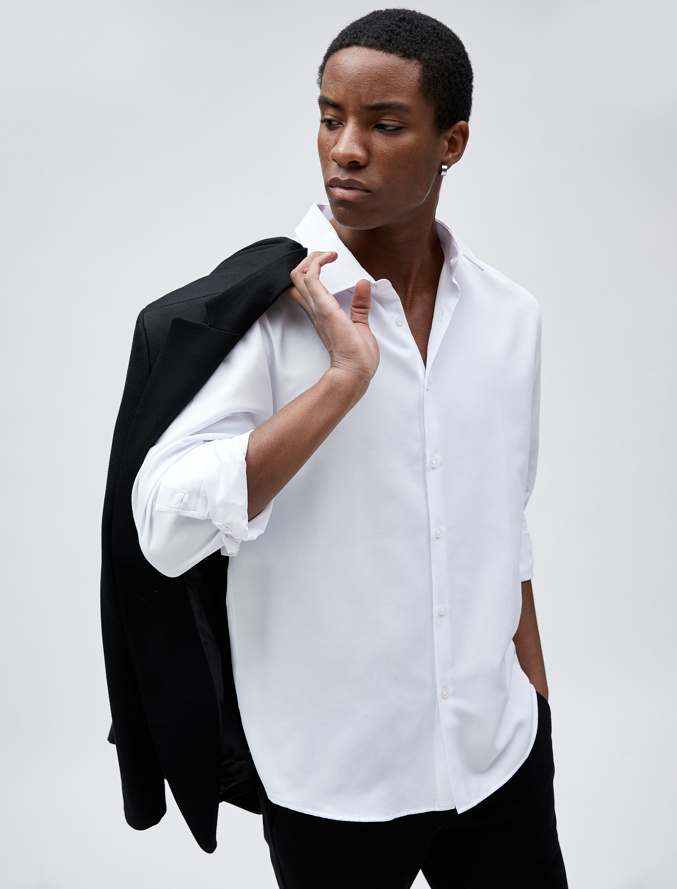   Spor Gömlek Slim Fit Klasik Yaka Uzun Kollu Non Iron