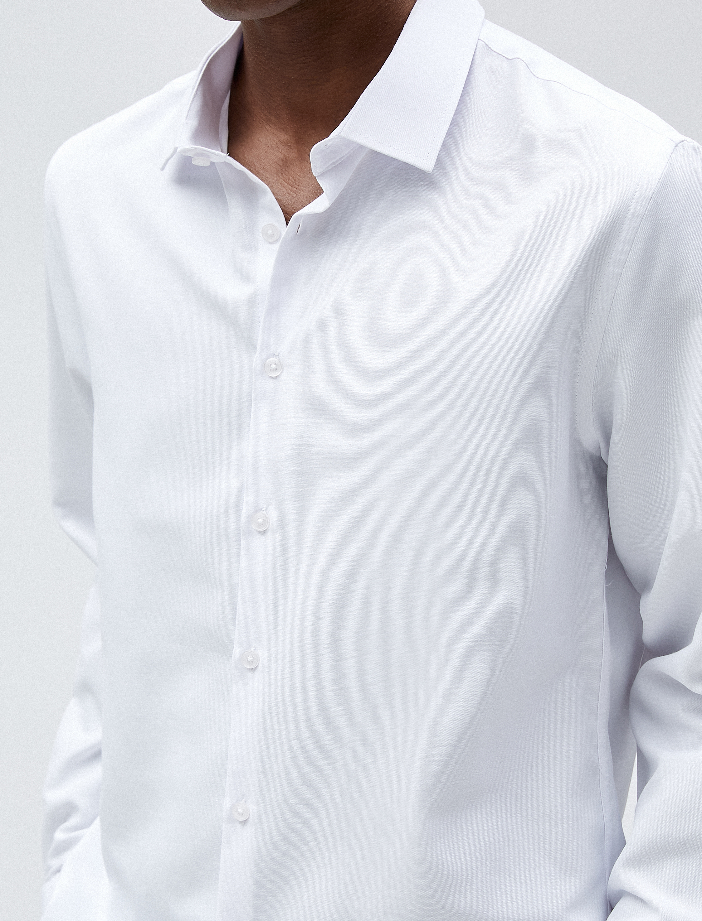   Spor Gömlek Slim Fit Klasik Yaka Uzun Kollu Non Iron