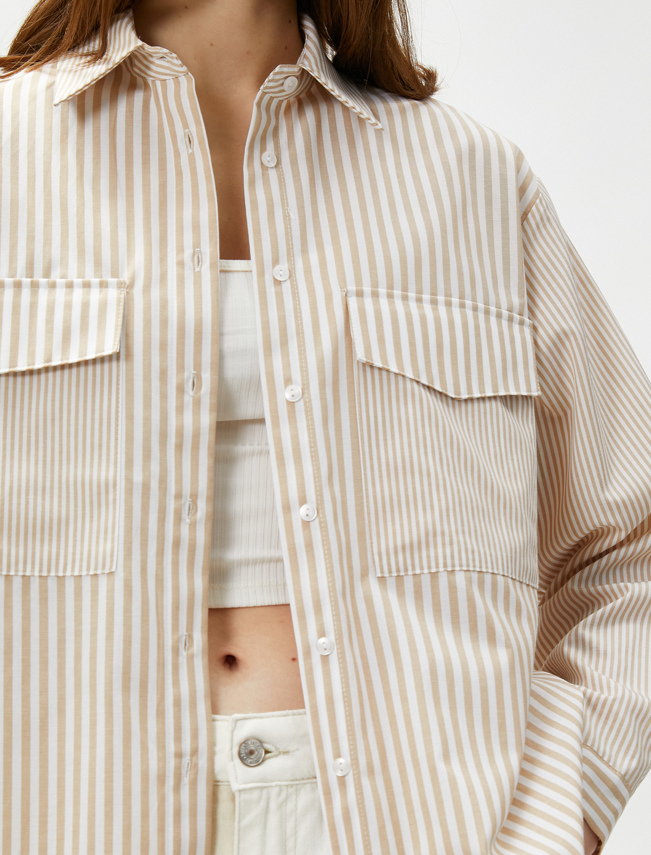   Cepli Gömlek Uzun Kollu Pamuk Karışımlı