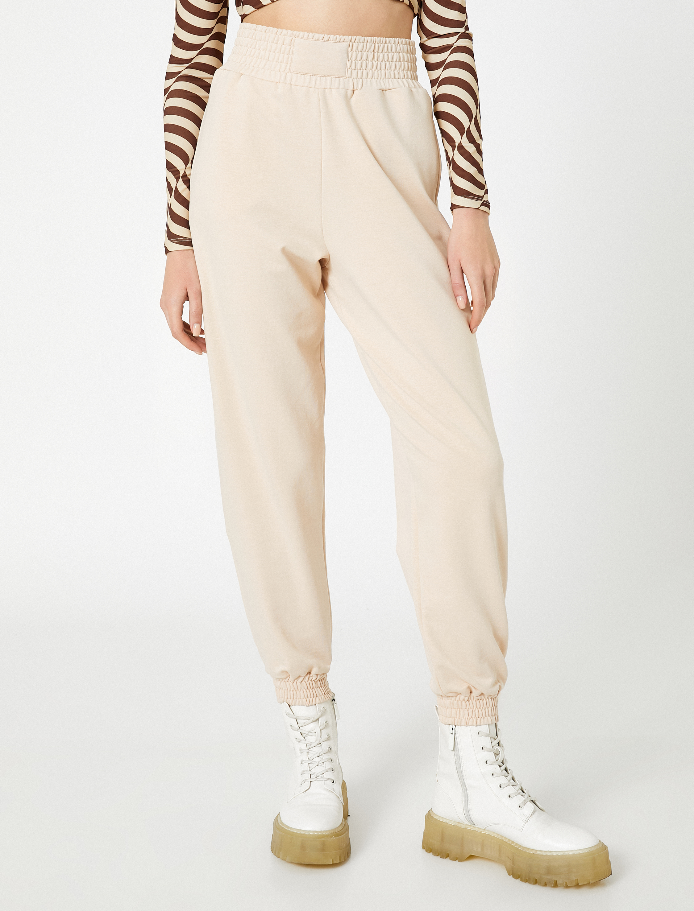   Jogger Eşofman Altı Yüksek Bel Cep Detaylı