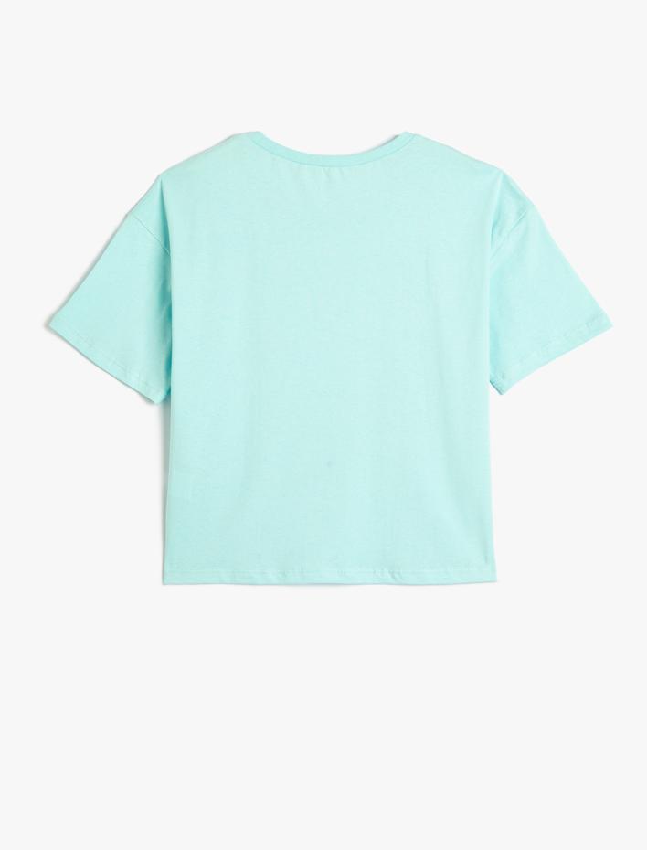 Kız Çocuk Anime Tişört Kısa Kollu Baskılı