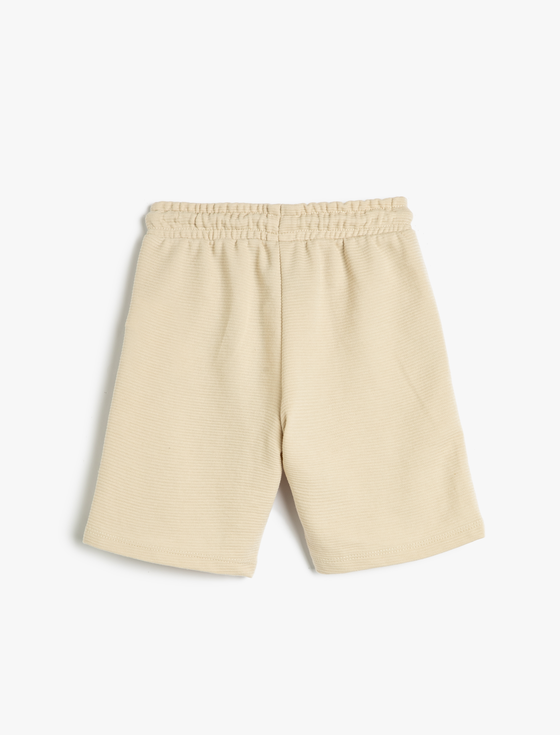  Erkek Çocuk Basic Şort Beli Bağlamalı Dokulu Cepli