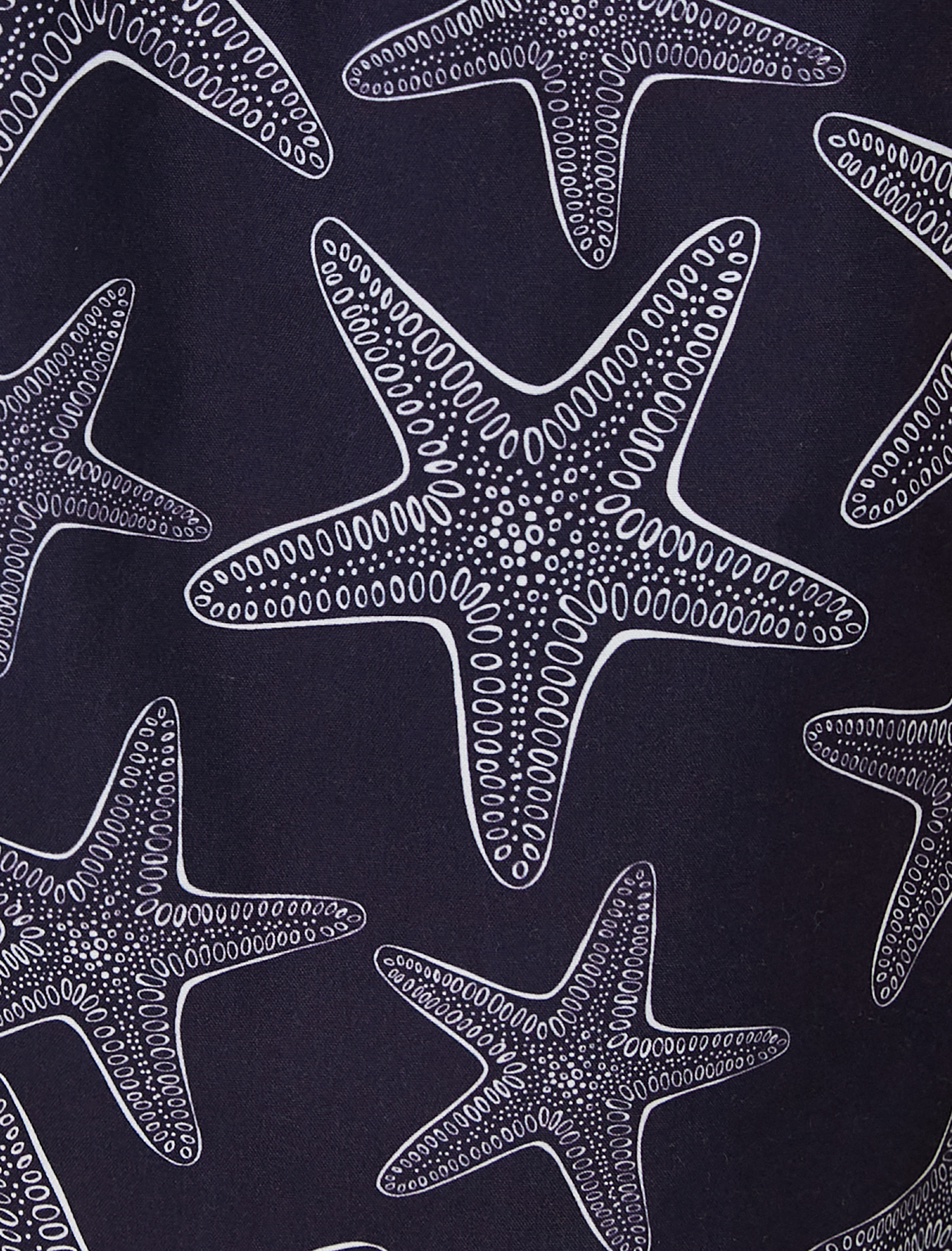   Deniz Şortu Yıldız Baskılı Beli Bağcıklı Cep Detaylı