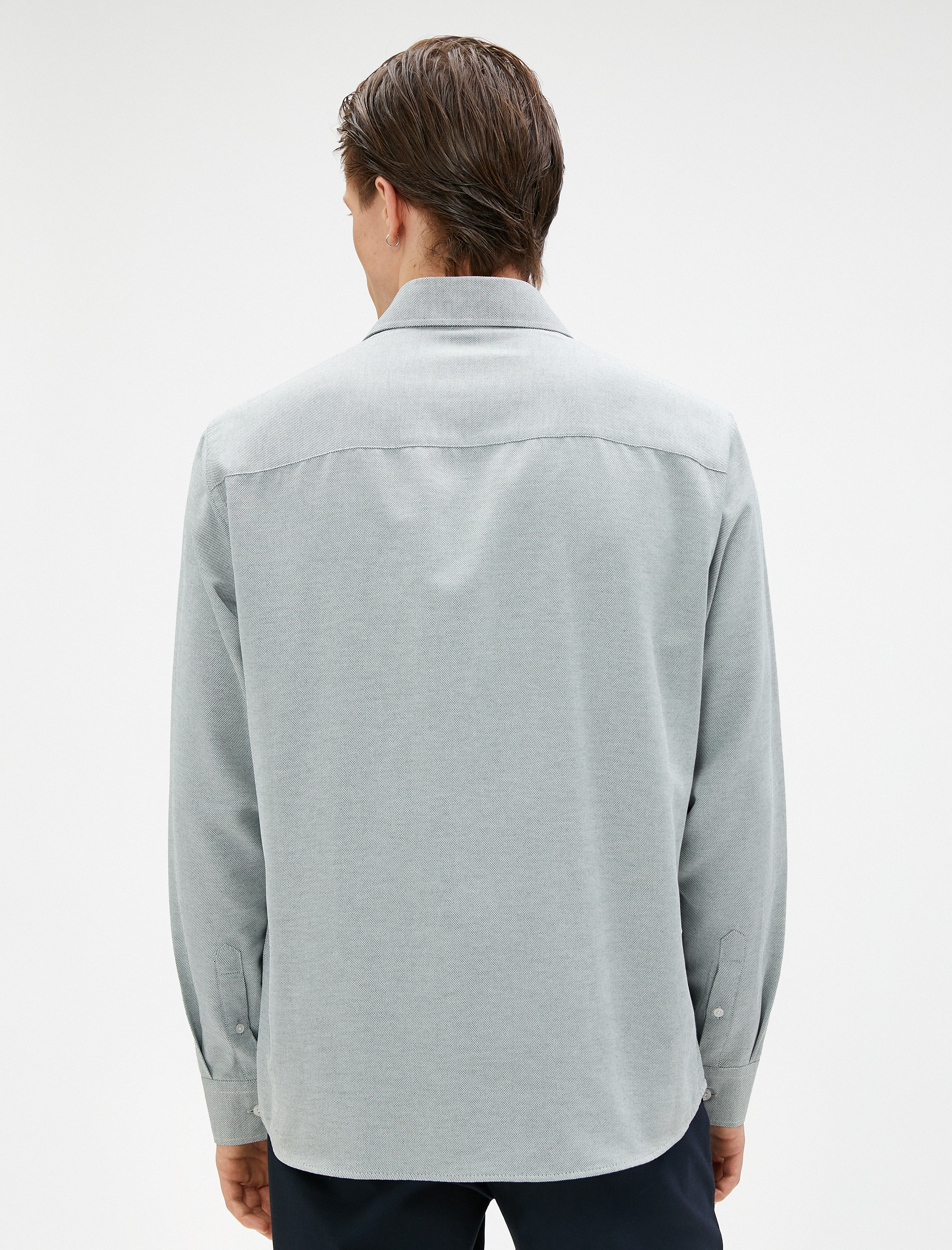   Basic Gömlek Klasik Manşet Yaka Uzun Kollu Düğmeli Non Iron