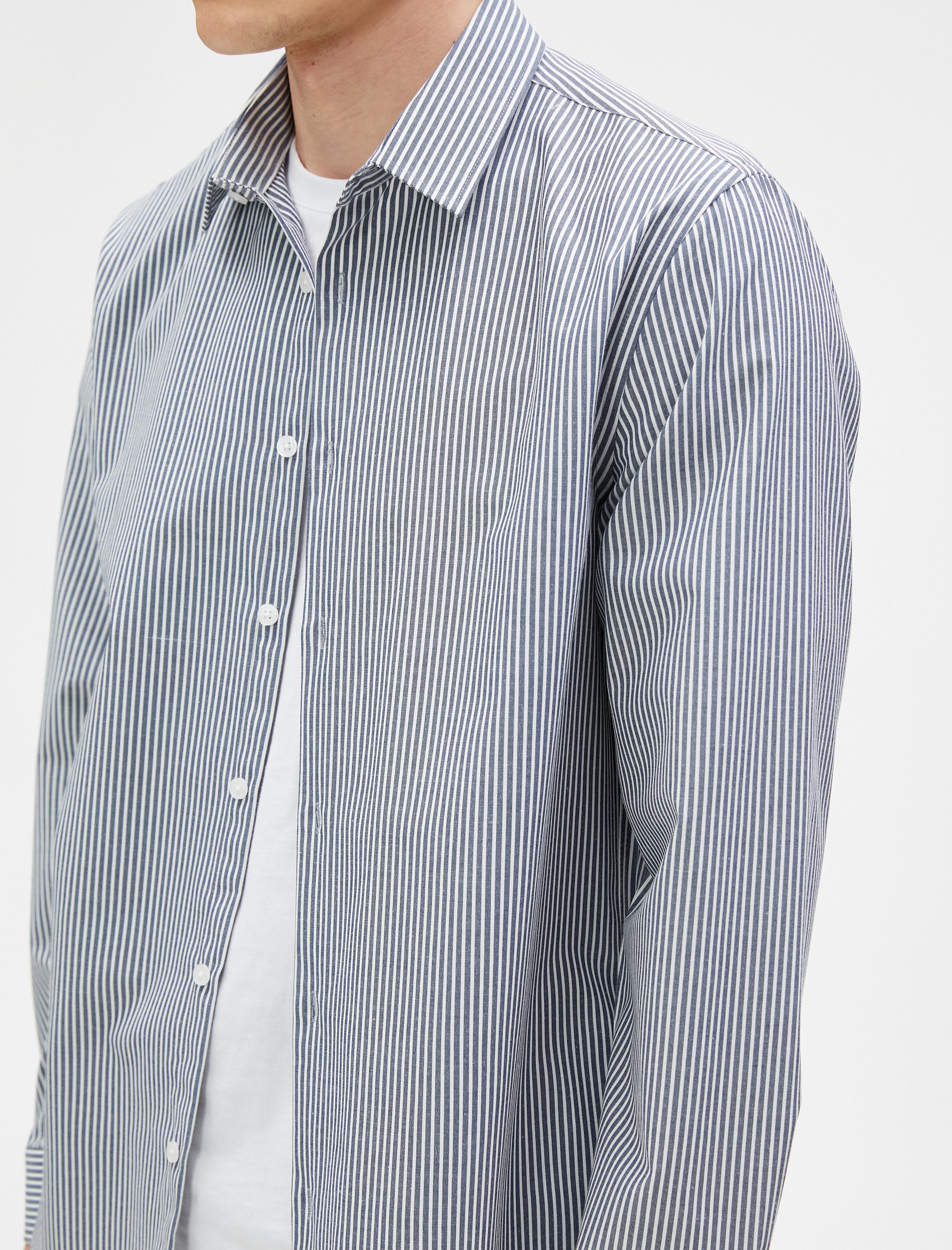   Spor Gömlek Slim Fit Klasik Yaka Uzun Kollu Non Iron