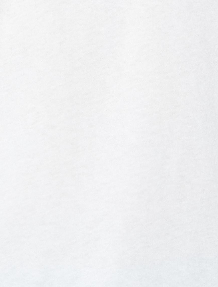   Slogan Baskılı Tişört Bisiklet Yaka Kısa Kollu Pamuklu