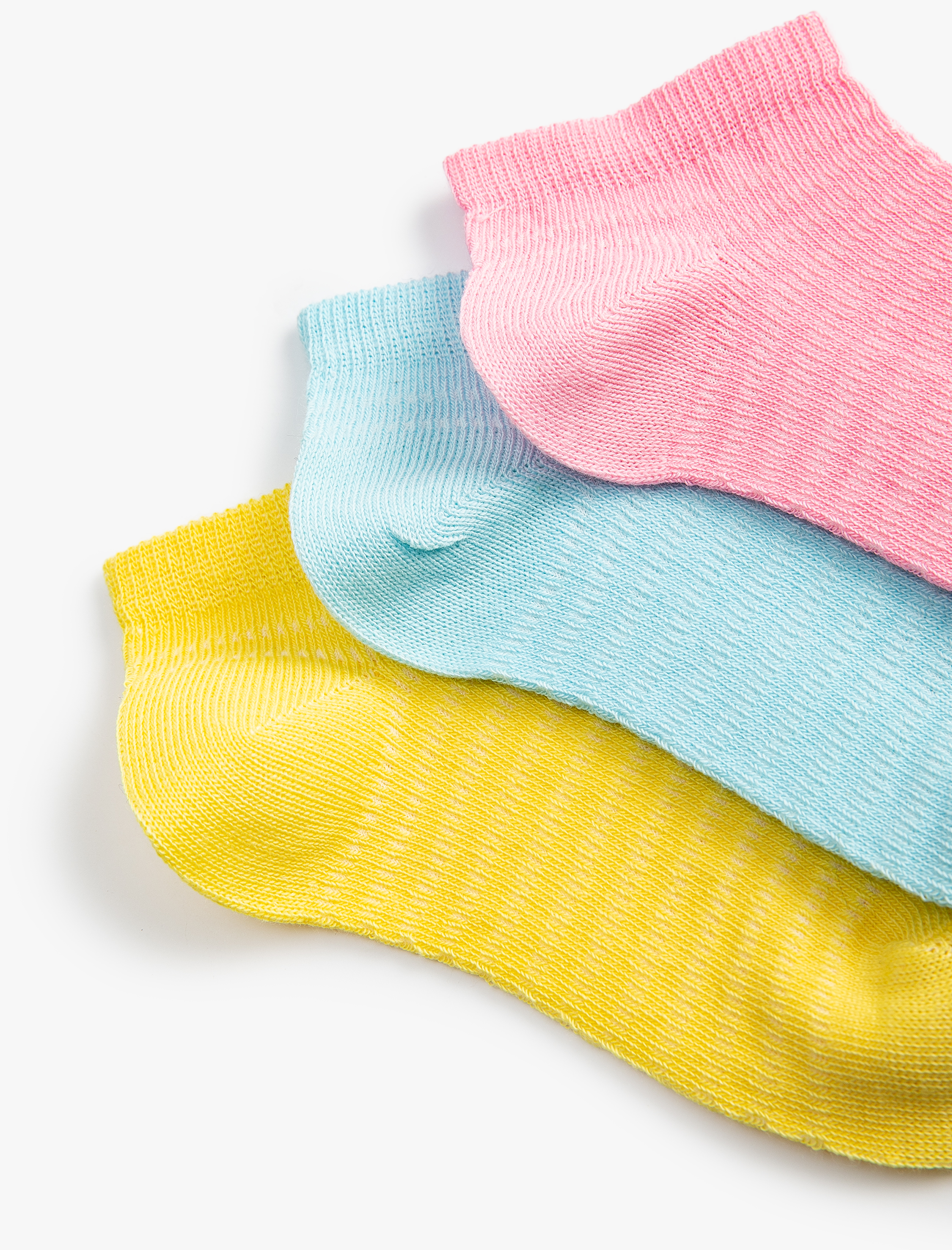  Kız Çocuk Çorap 3’lü Basic Pamuk Karışımlı