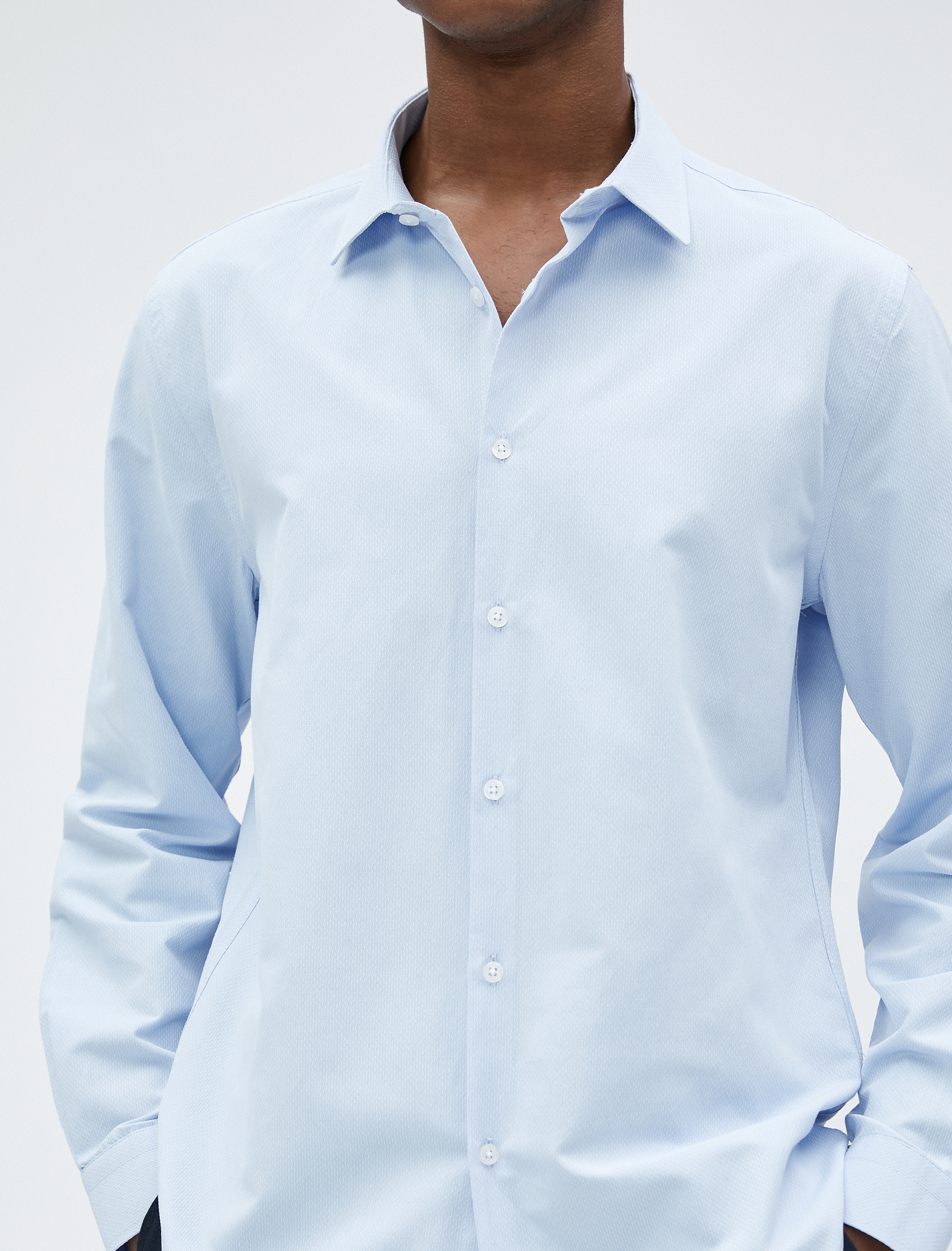   Spor Gömlek Slim Fit Klasik Yaka Uzun Kollu Non Iron