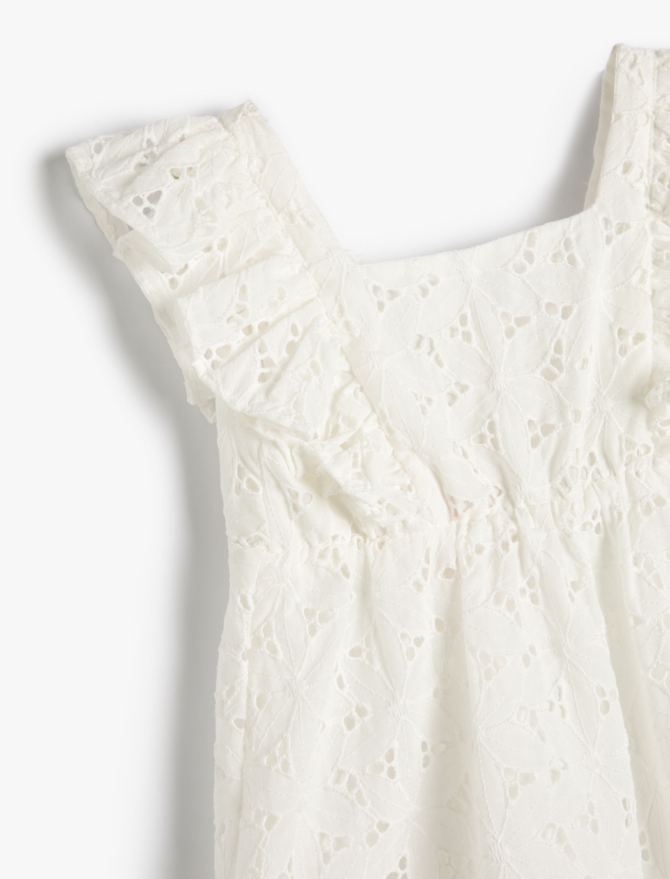  Kız Bebek Elbise Çiçekli Fistolu Fırfırlı Pamuklu Astarlı