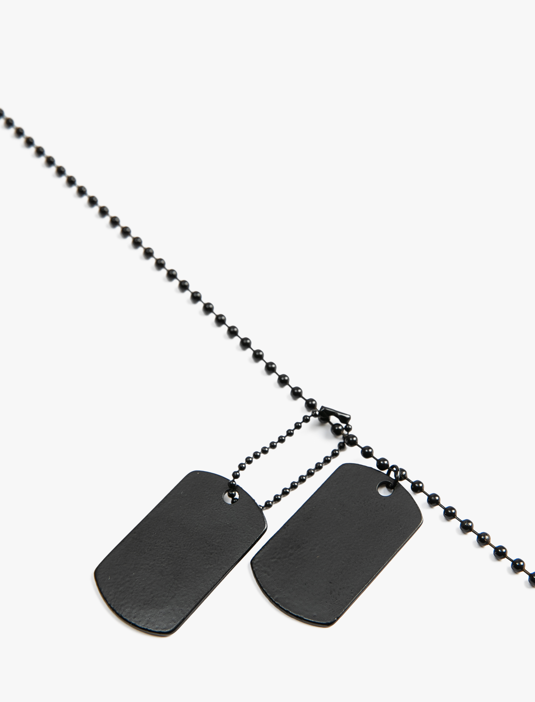  Erkek Künye Kolye İki Uçlu Zincirli