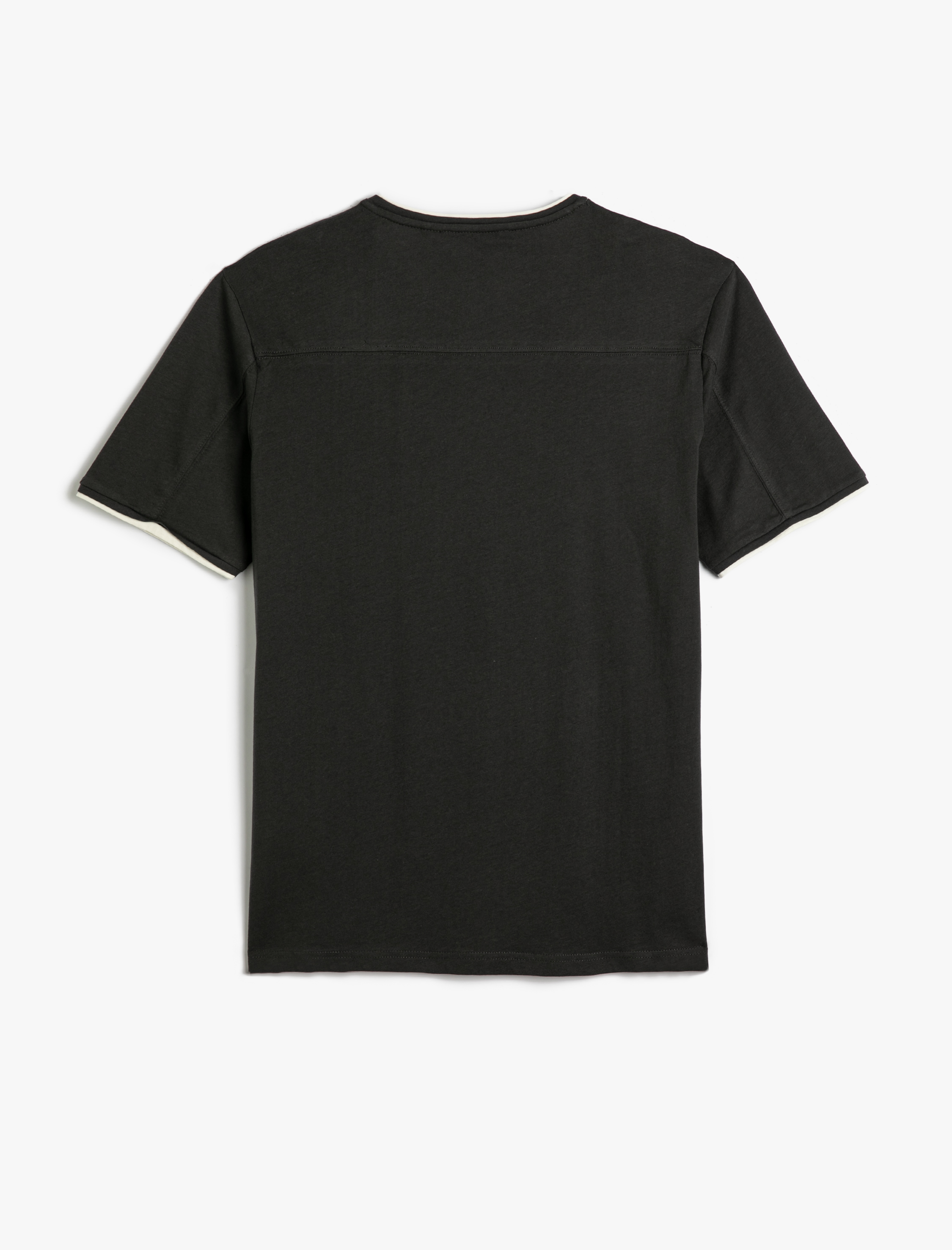   Basic Pamuklu Tişört Bisiklet Yaka Kısa Kollu