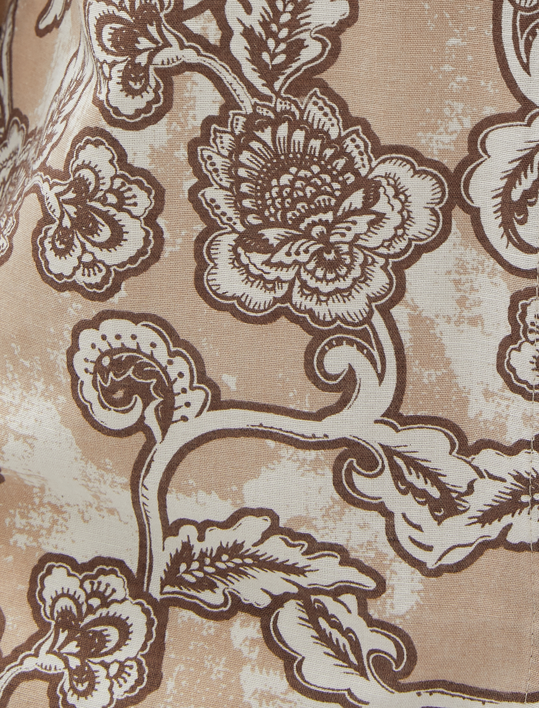   Oversize Gömlek Hakim Yaka Keten Karışımlı