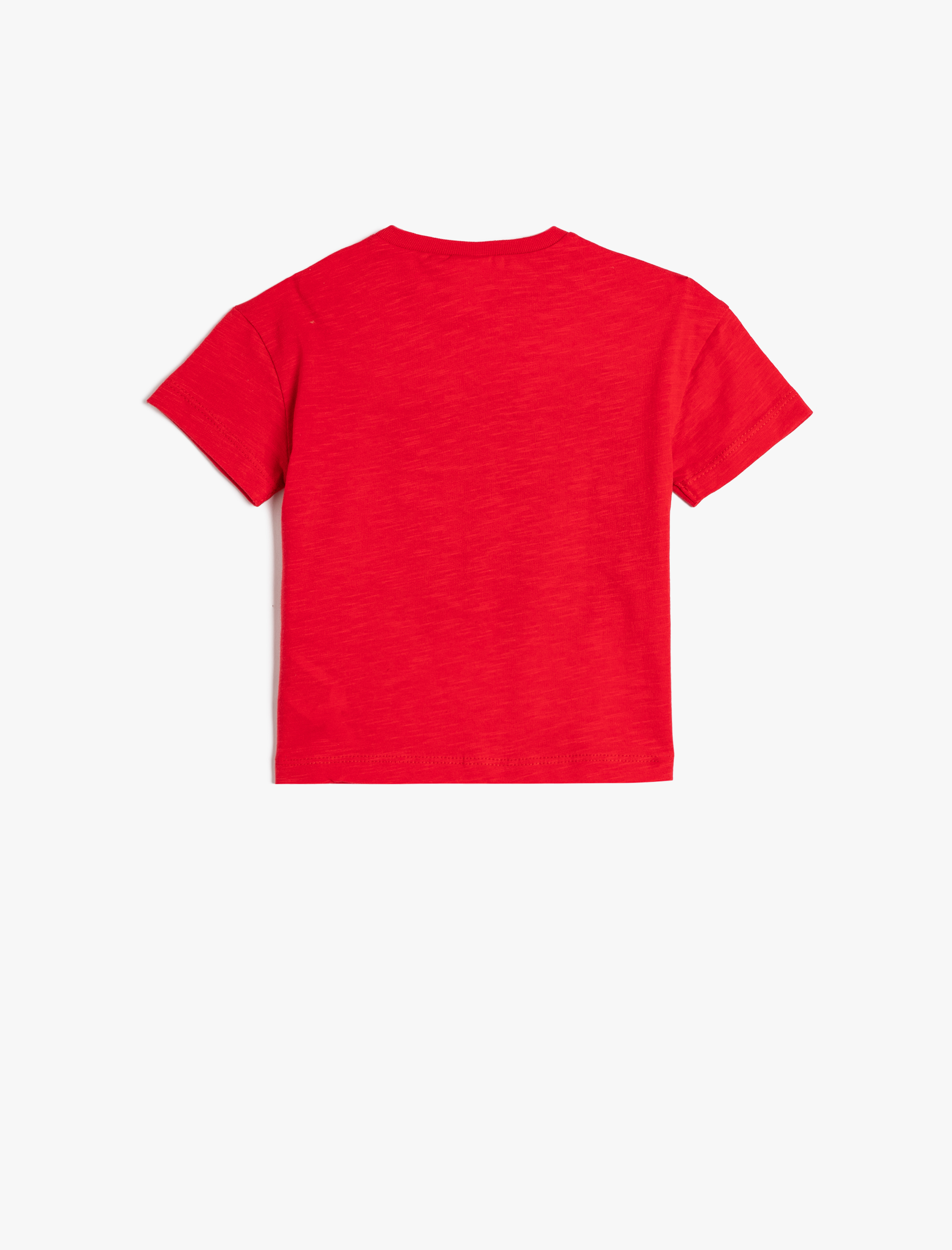  Erkek Bebek Tişört Baskılı Kısa Kollu Bisiklet Yaka Pamuklu