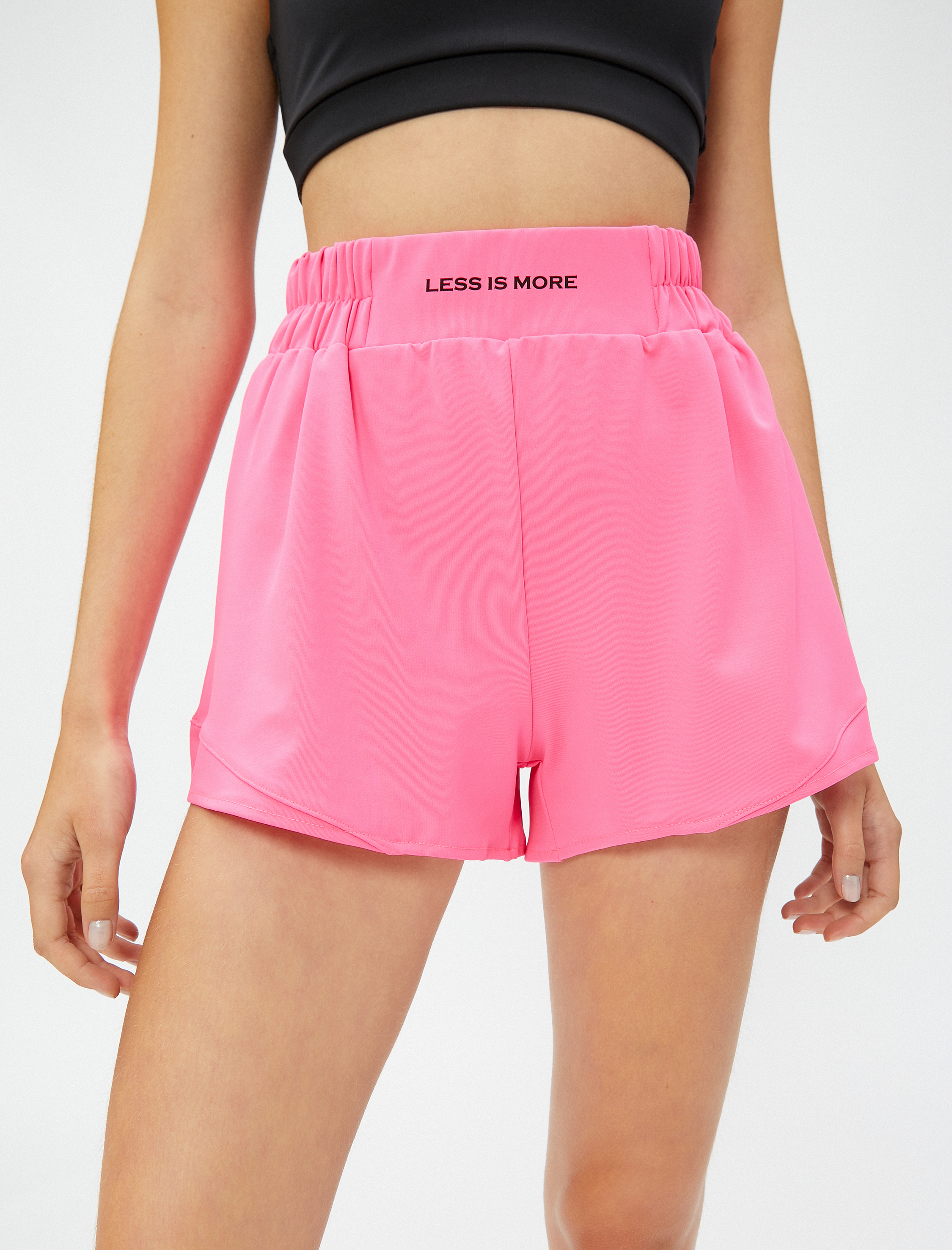   Baskılı Spor Şort Beli Lastikli