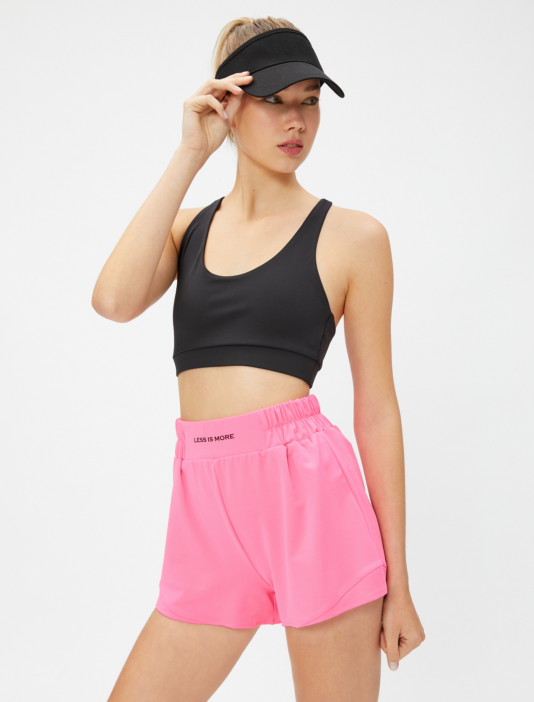   Baskılı Spor Şort Beli Lastikli