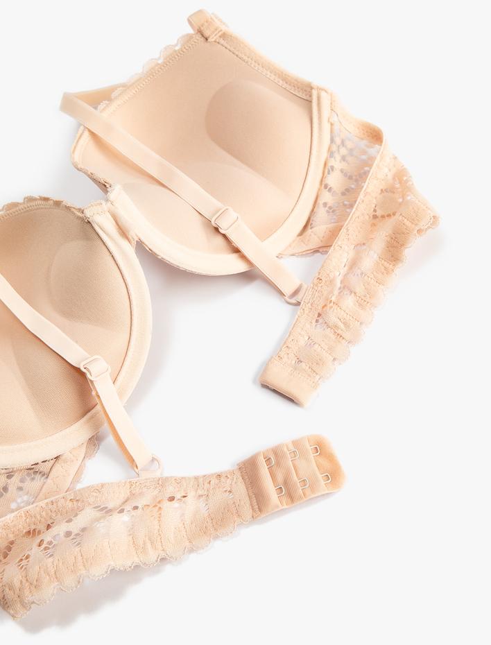  Destekli Sütyen Dolgulu Balenli Dantelli Kaplı