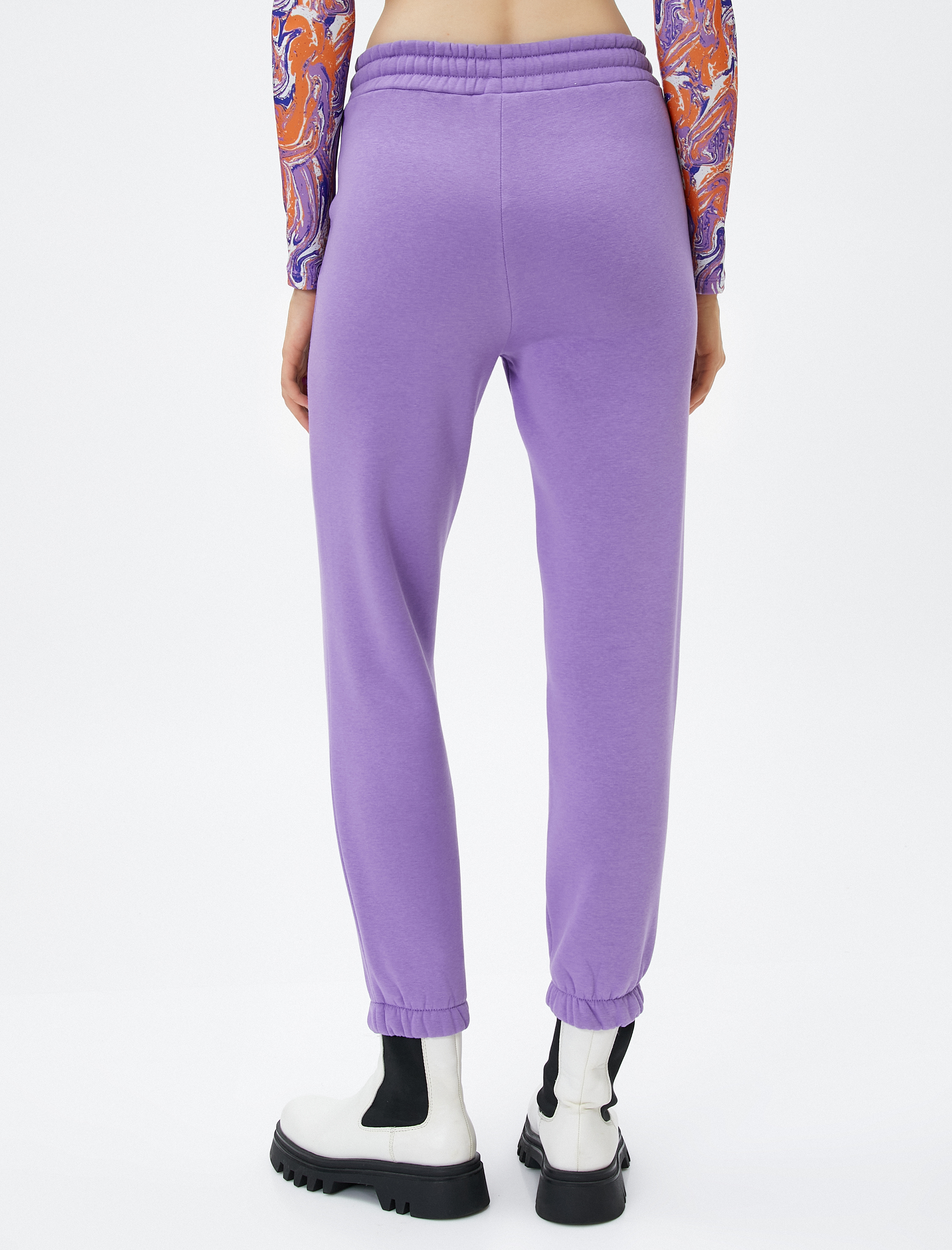   Şardonlu Jogger Eşofman Altı Beli Lastikli Bağcıklı Cep Detaylı