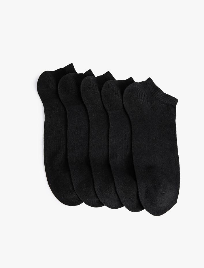 Erkek 5'li Basic Patik Çorap Seti Çok Renkli