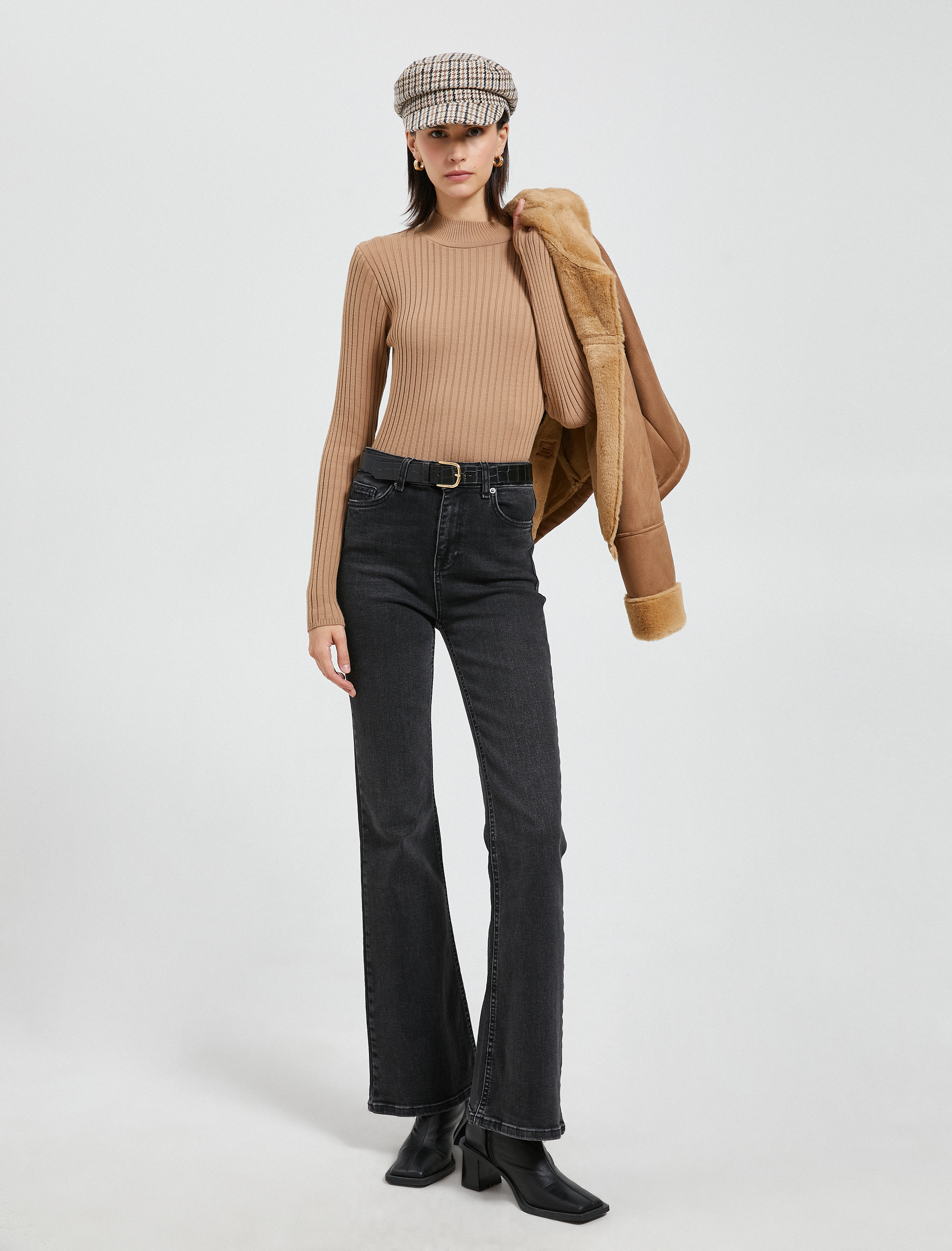   Yarım Balıkçı Yaka Kazak Slim Fit Triko