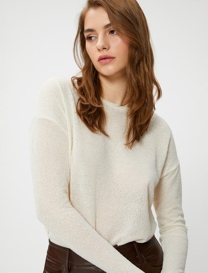  Basic Kazak Bisiklet Yaka Uzun Kollu