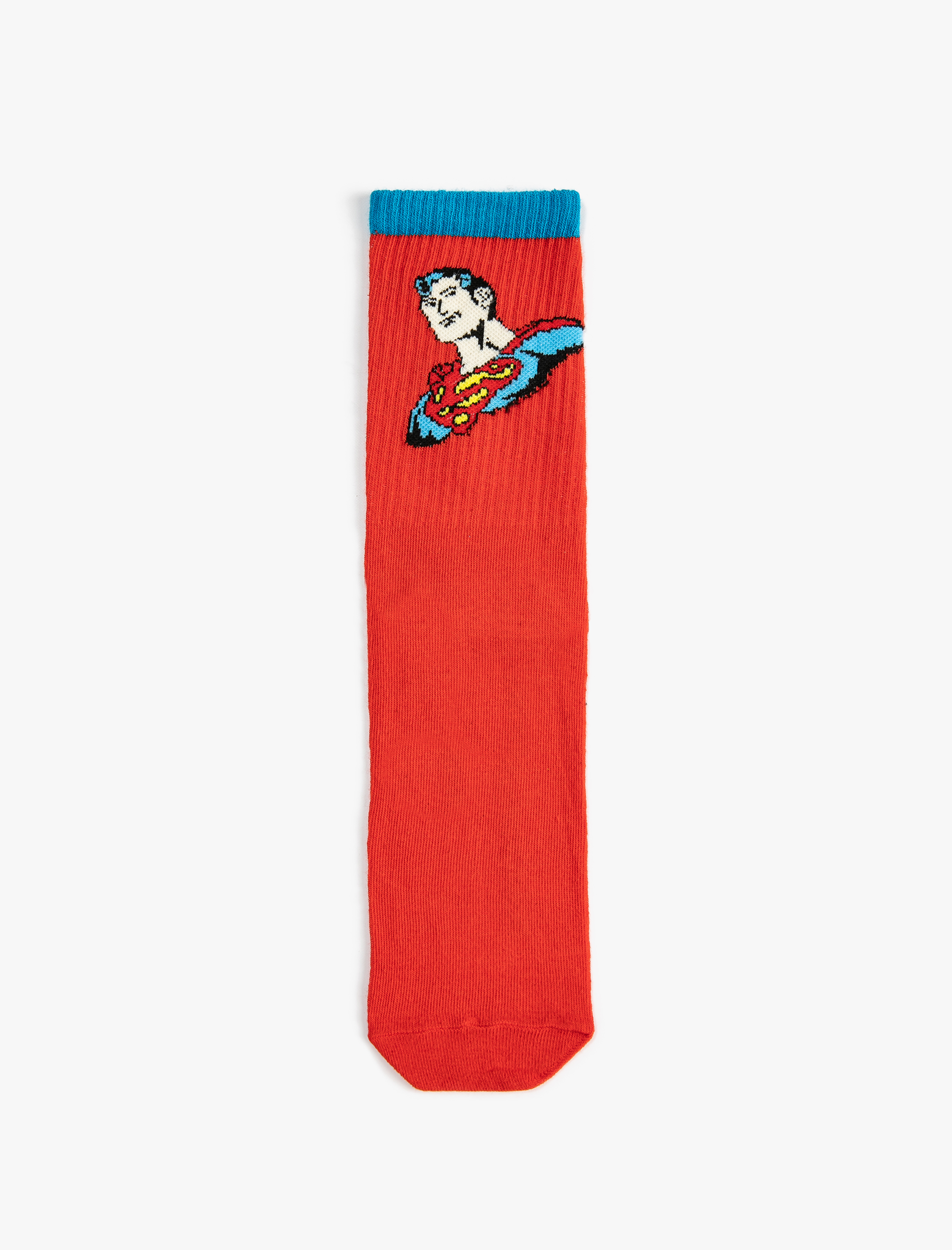  Erkek Superman Soket Çorap Lisanslı İşlemeli